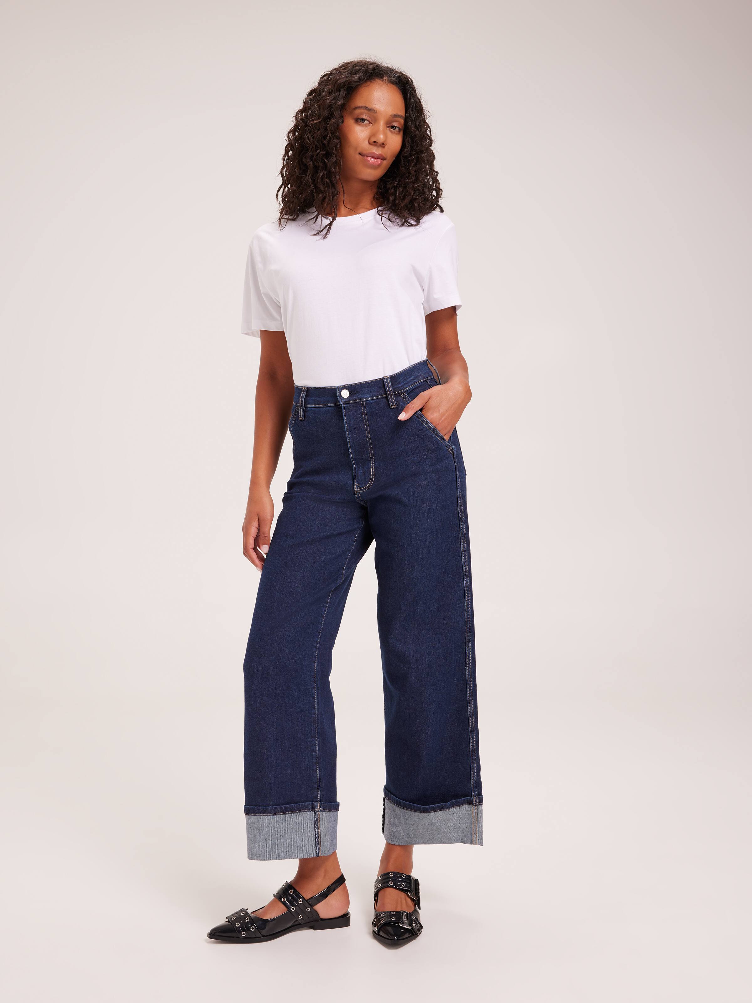 Originals High Rise Wide Cuff Ankle Jean