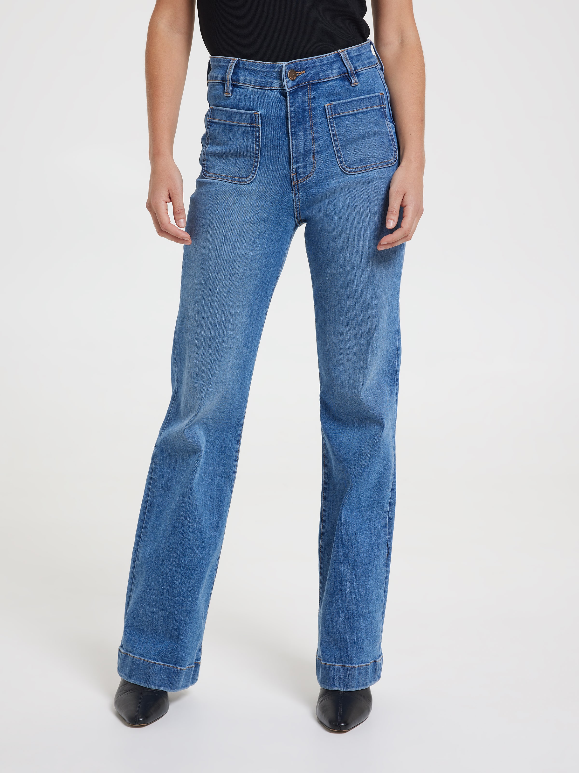 Reformed High Rise Slim Wide Jean