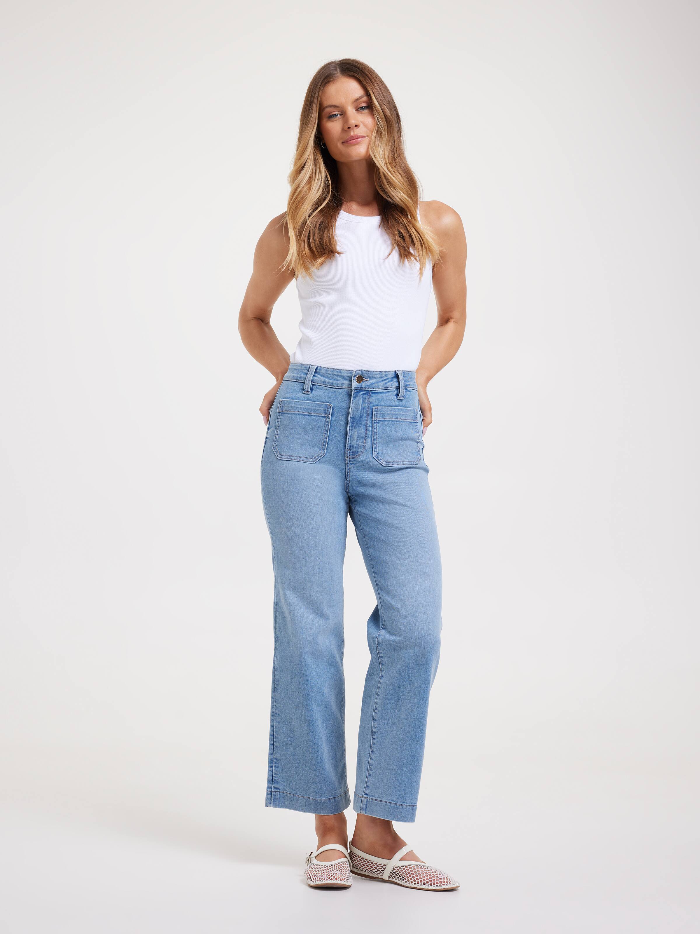 Reformed Sky High Slim Wide Ankle Jean
