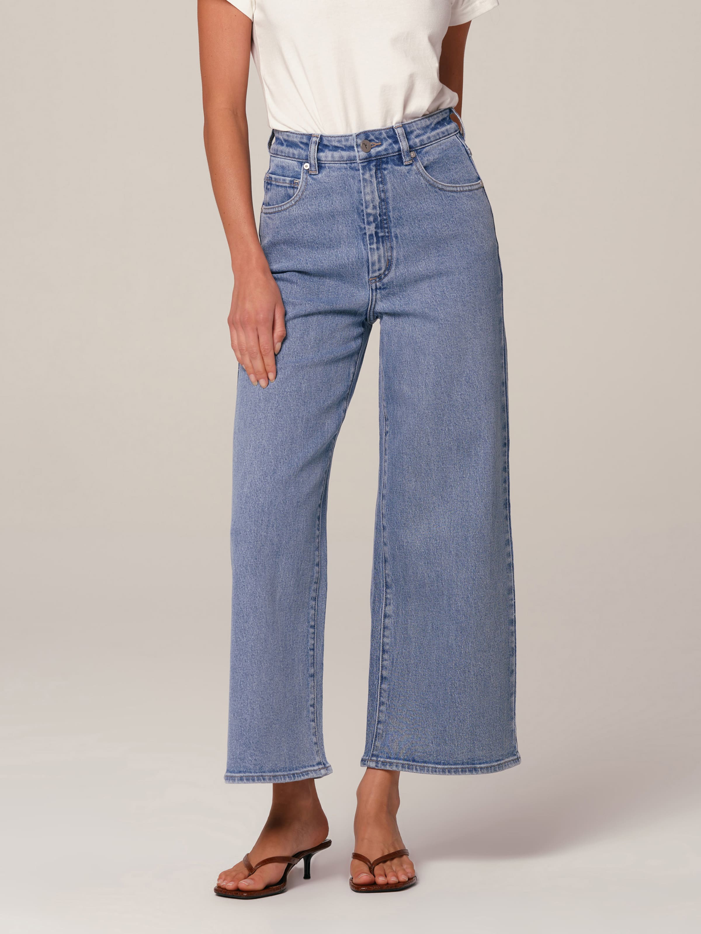 Hi Aline Crop Jean In Heather