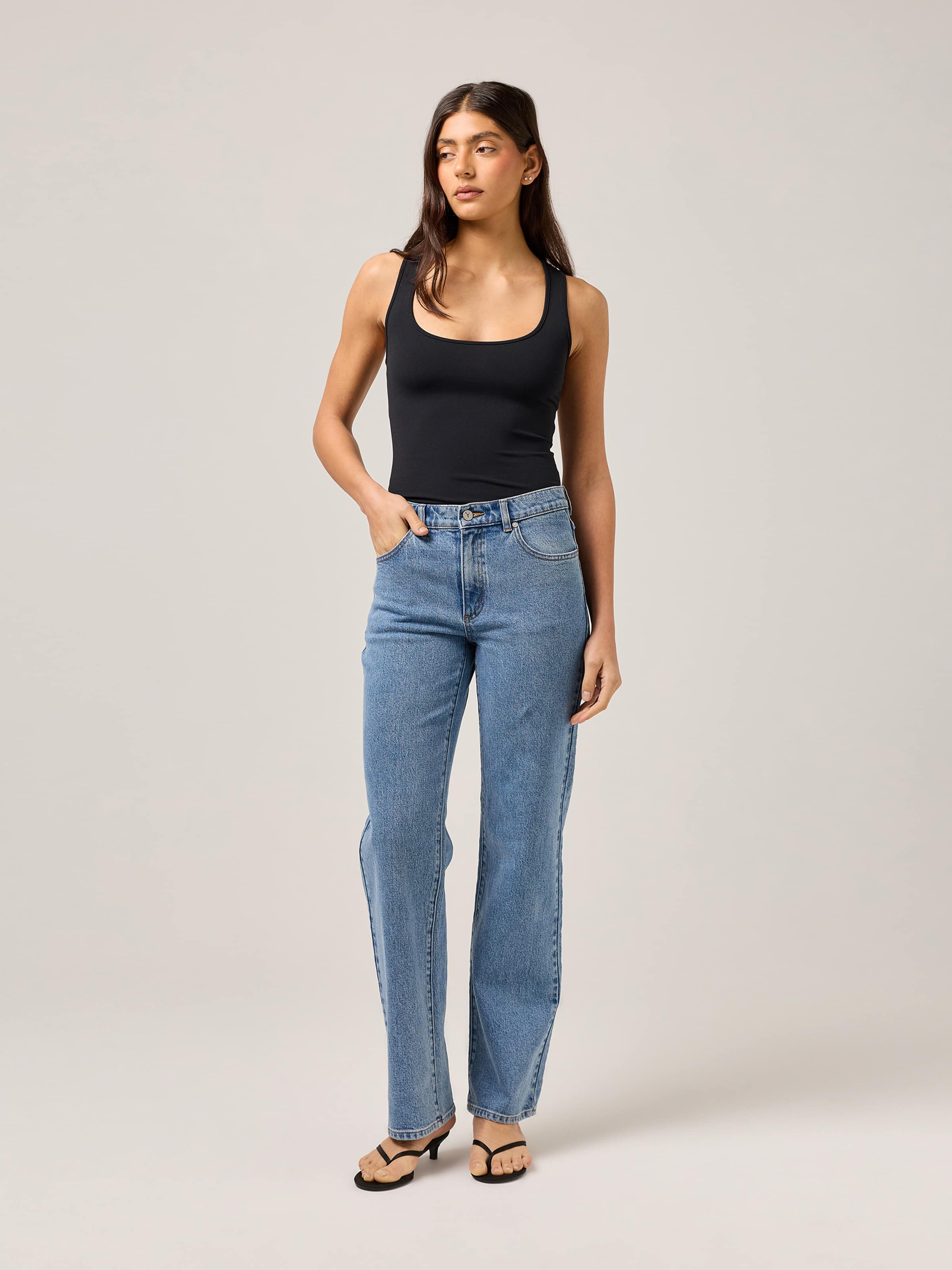 Mid Stovepipe Jeans In Kate