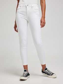 Mid Ankle Skimmer Jean In Bright White