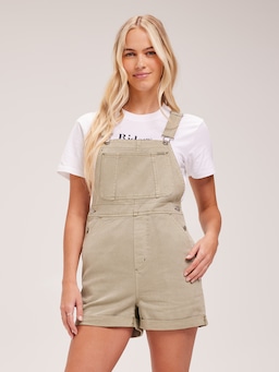 90'S Dungaree Short In Faded Thyme