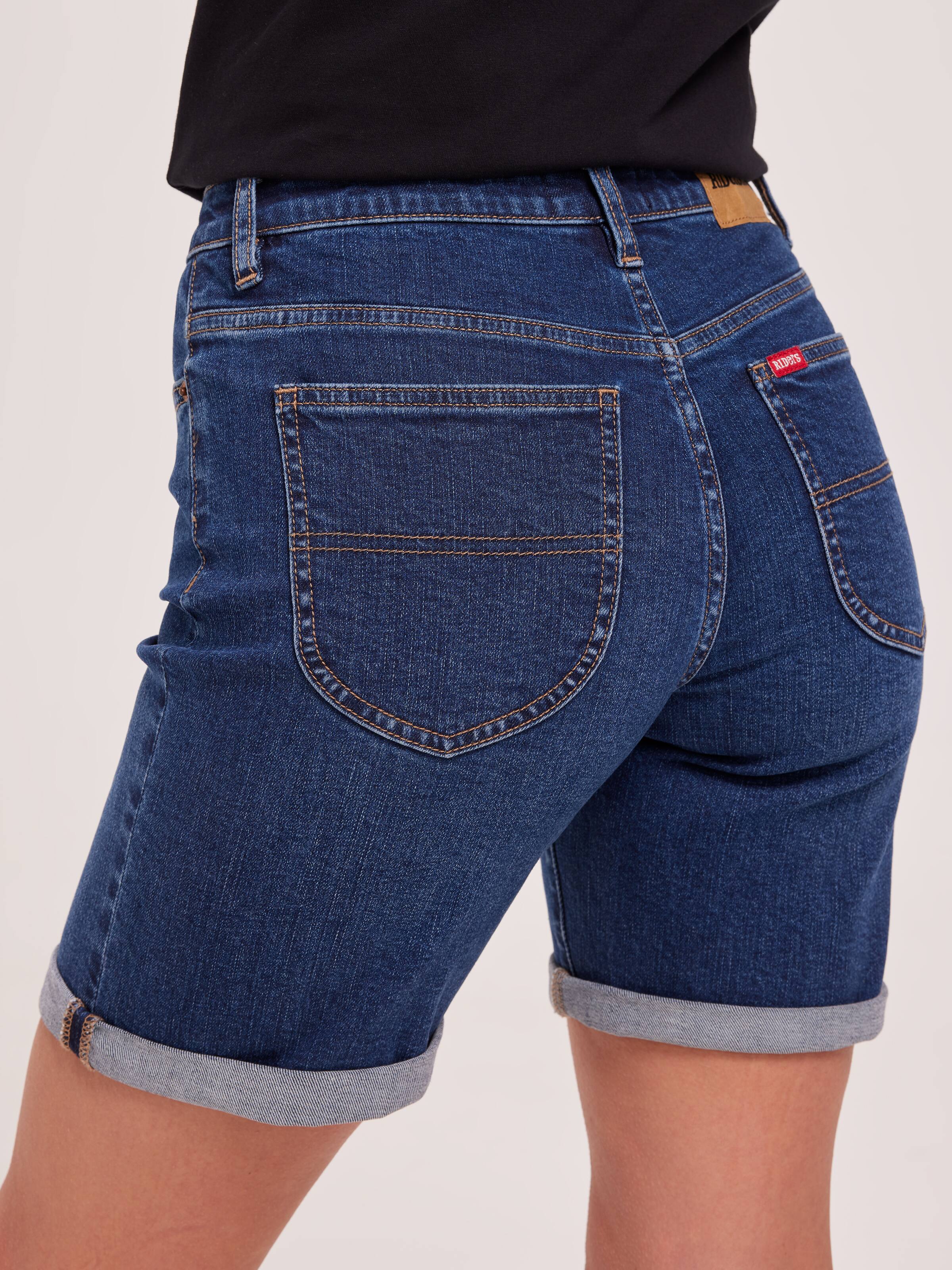 Curve Knee Length Short In Indigo Sea