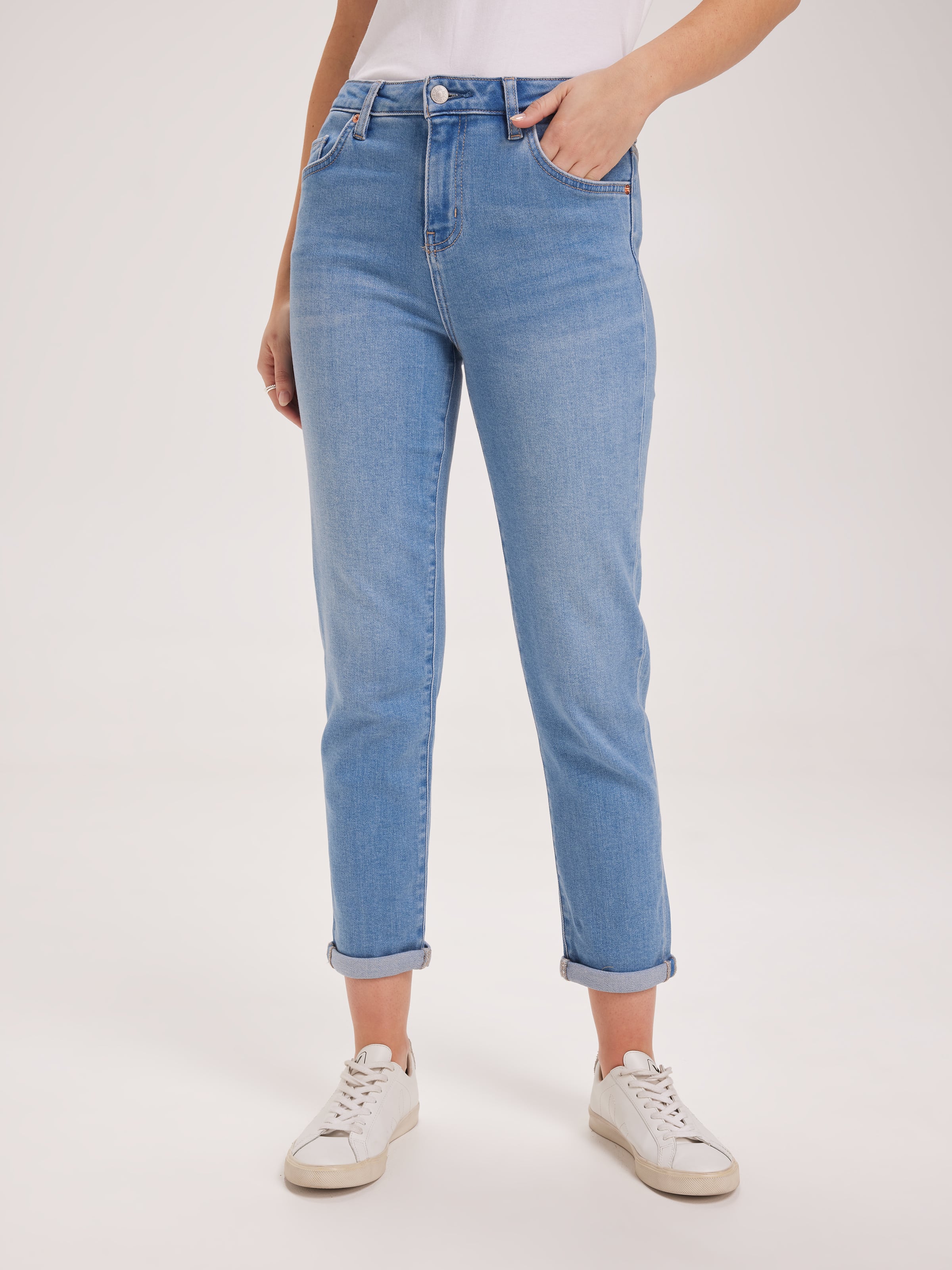 Image for Mid Boyfriend Jean In Blue Courtesy from JustGroupNZ