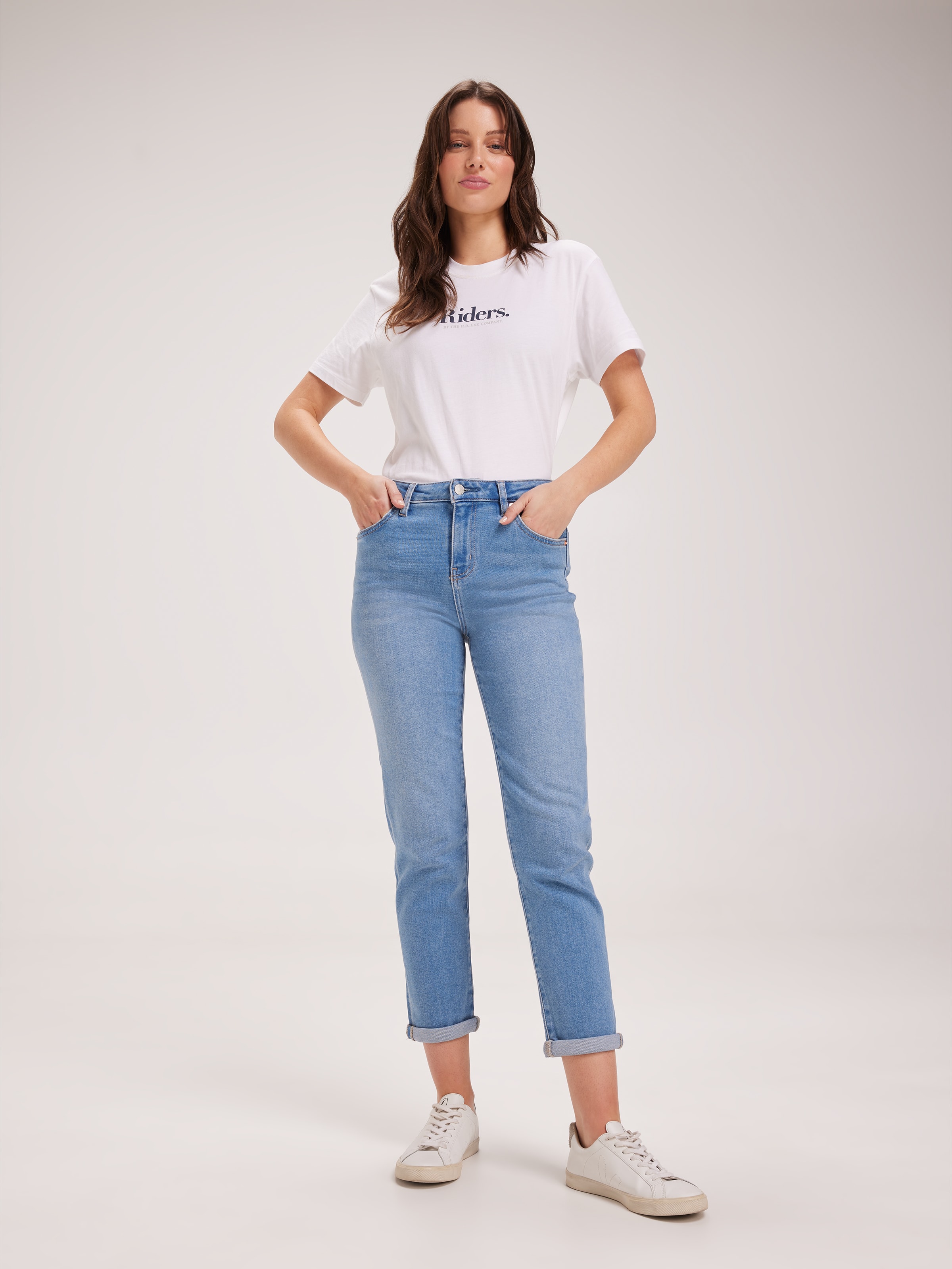 Image for Mid Boyfriend Jean In Blue Courtesy from JustGroupNZ