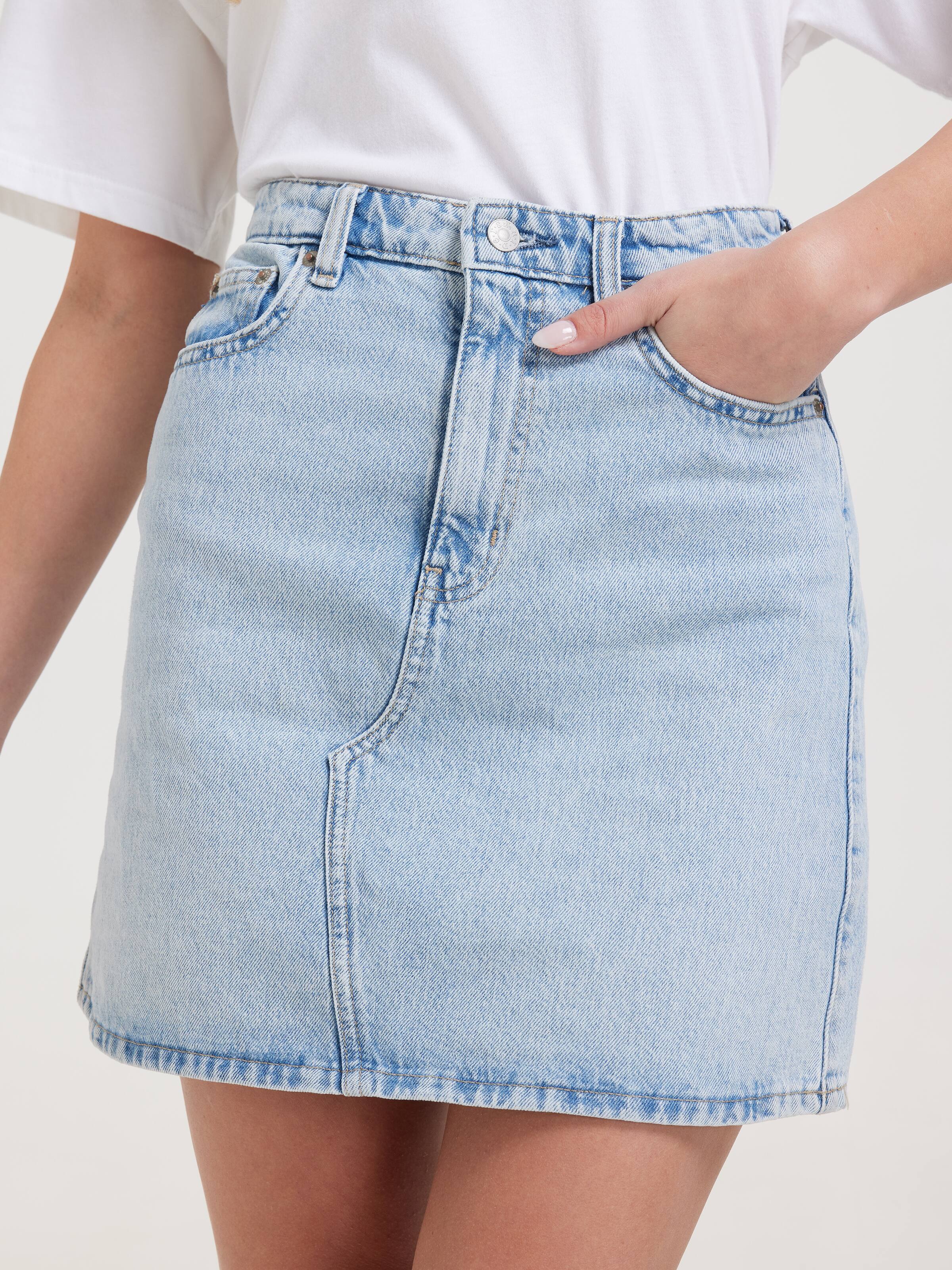 Hi Girlfriend Skirt In Indigo Drift