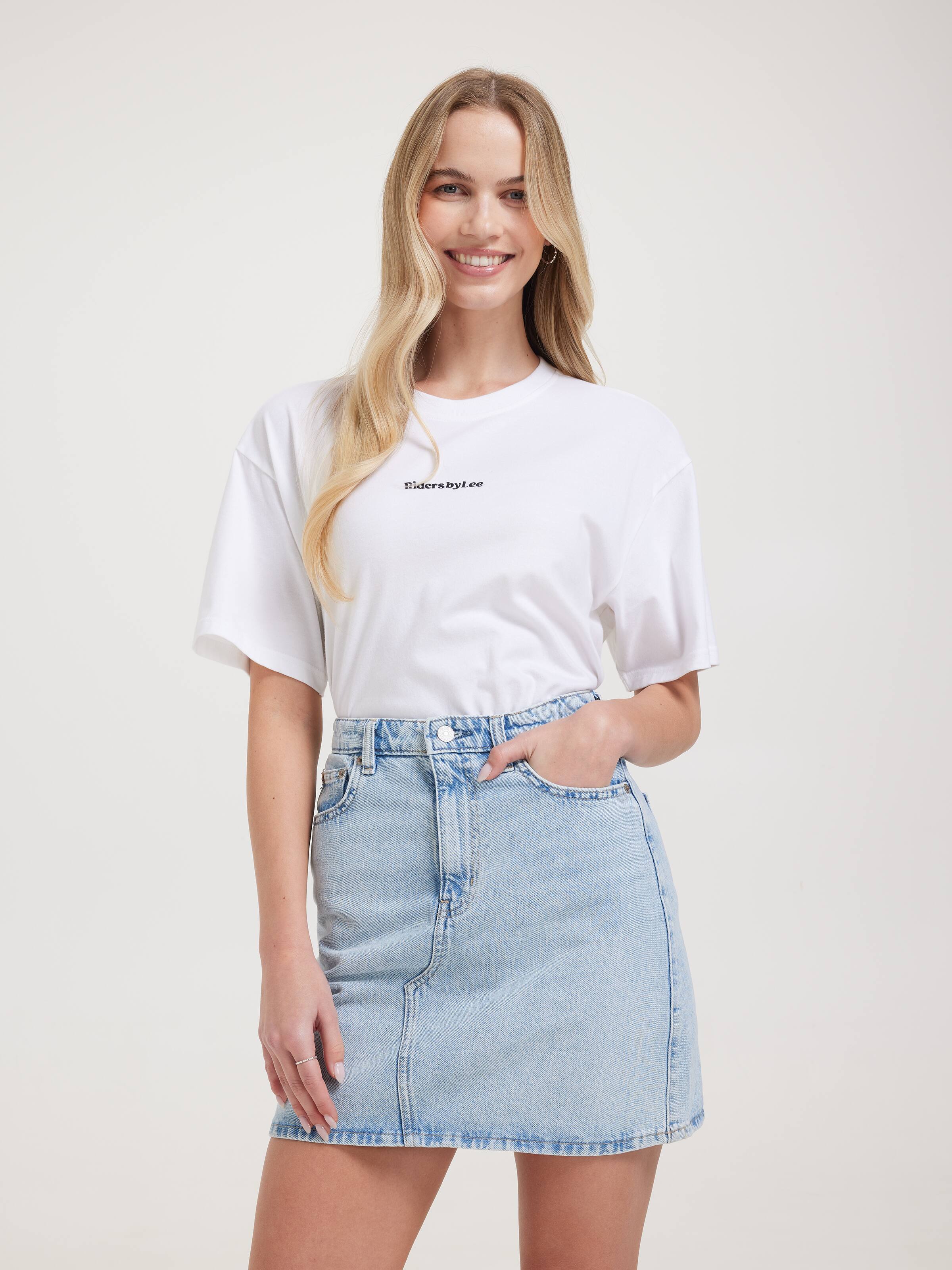 Hi Girlfriend Skirt In Indigo Drift