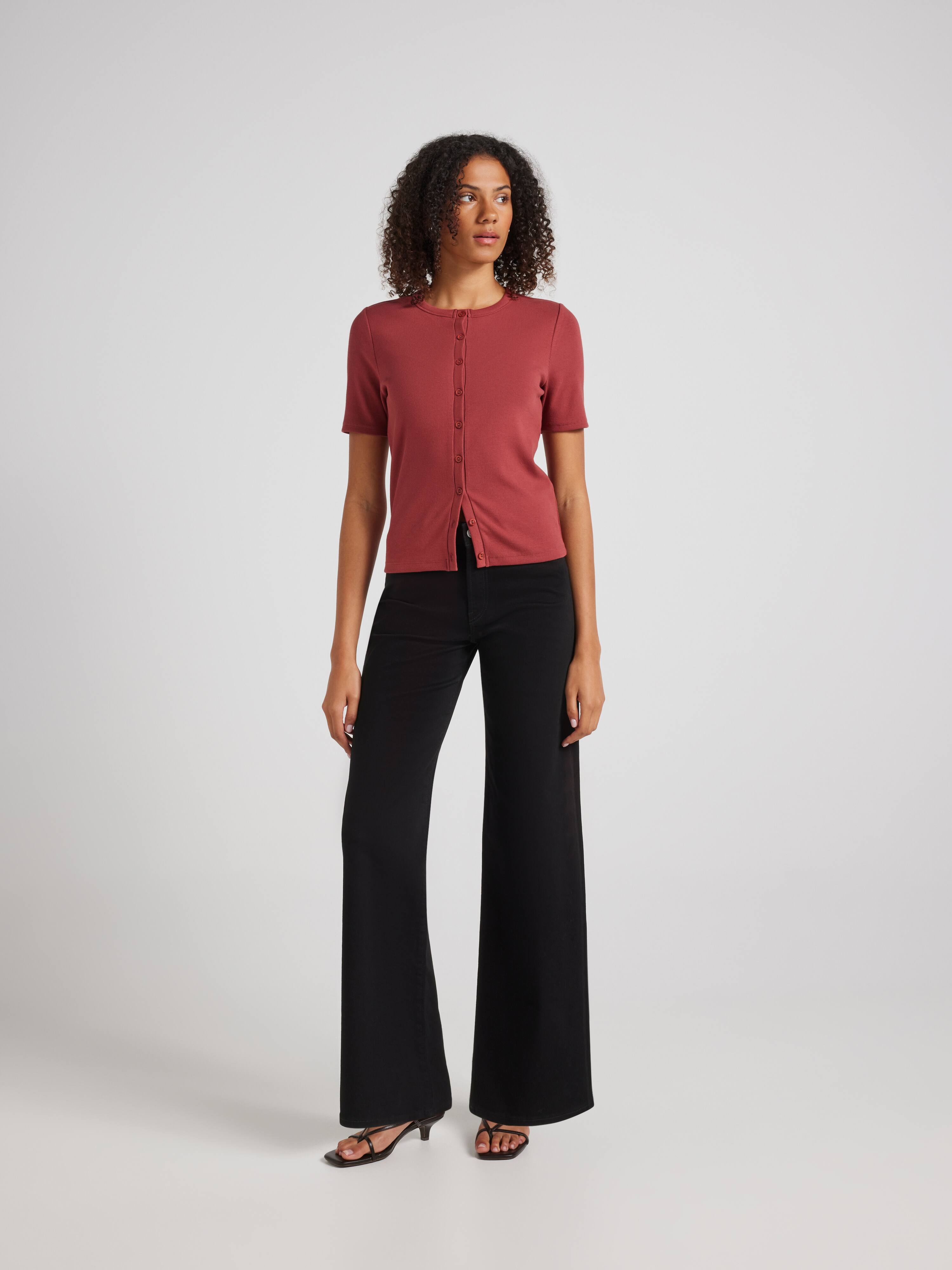 Paloma Wide Leg In Black Flex Blue