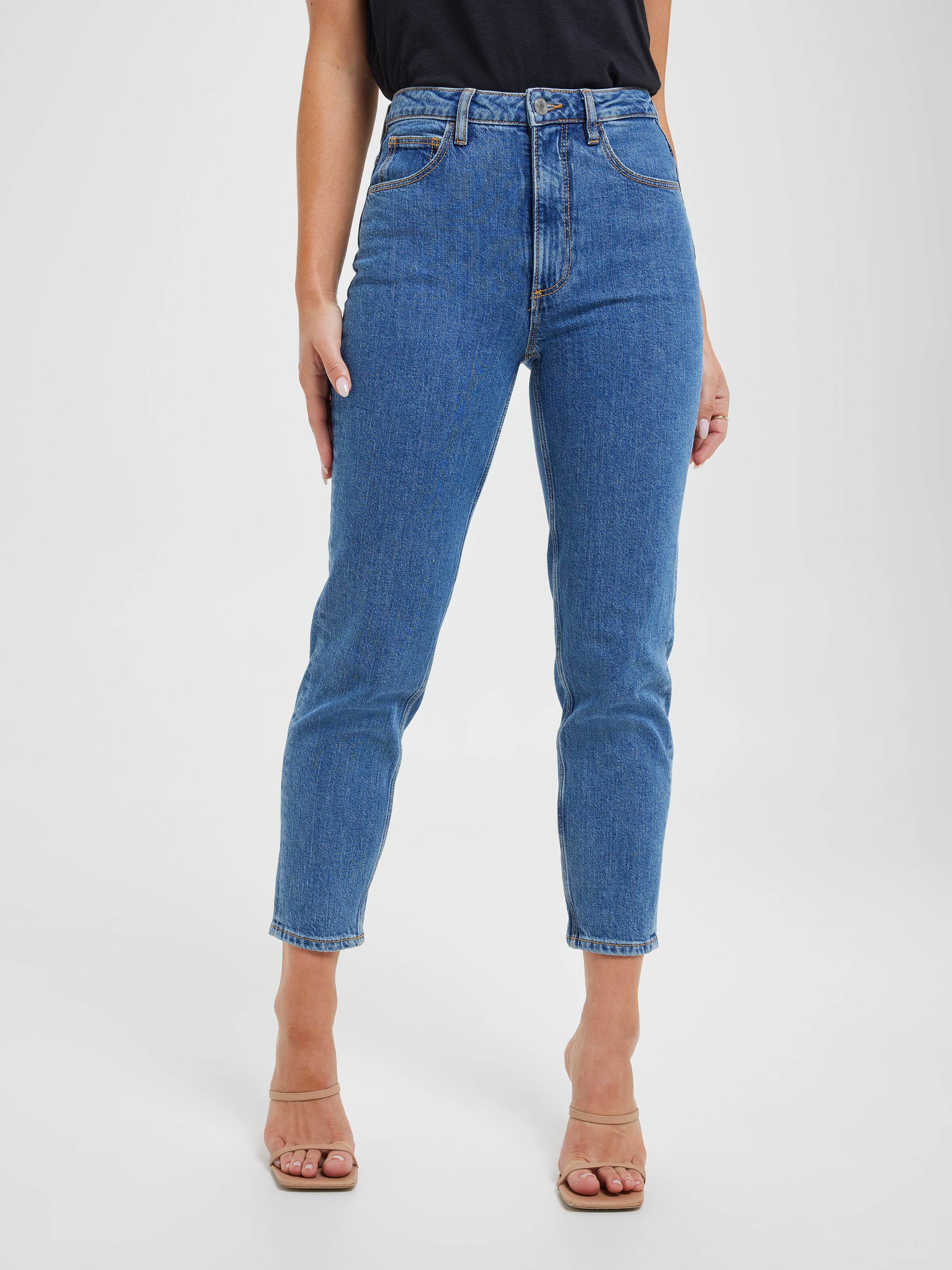 Mom Jean In Authentic Mid Wash