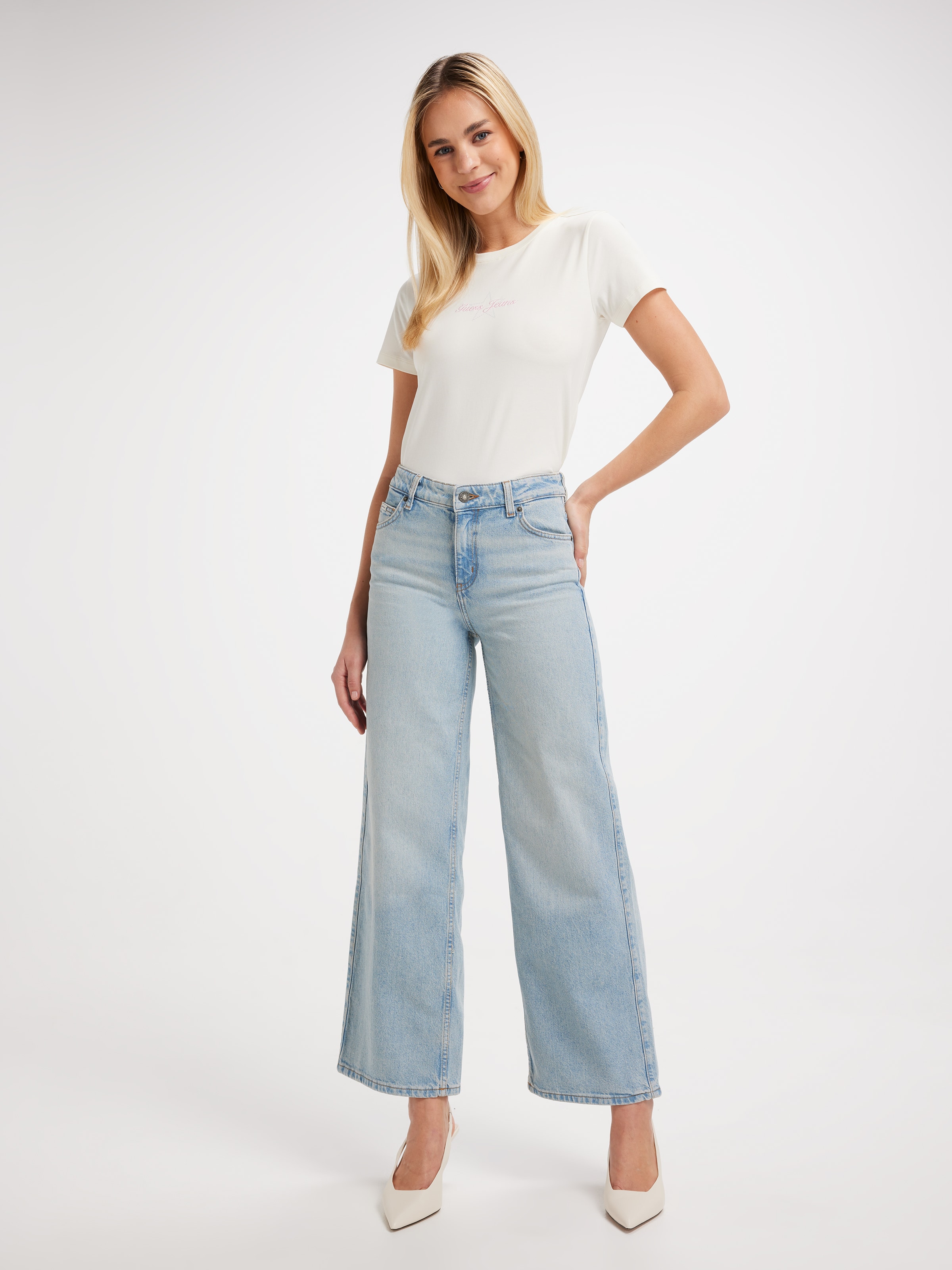Jeans G11 Wide Leg In River Light Vintage Wash