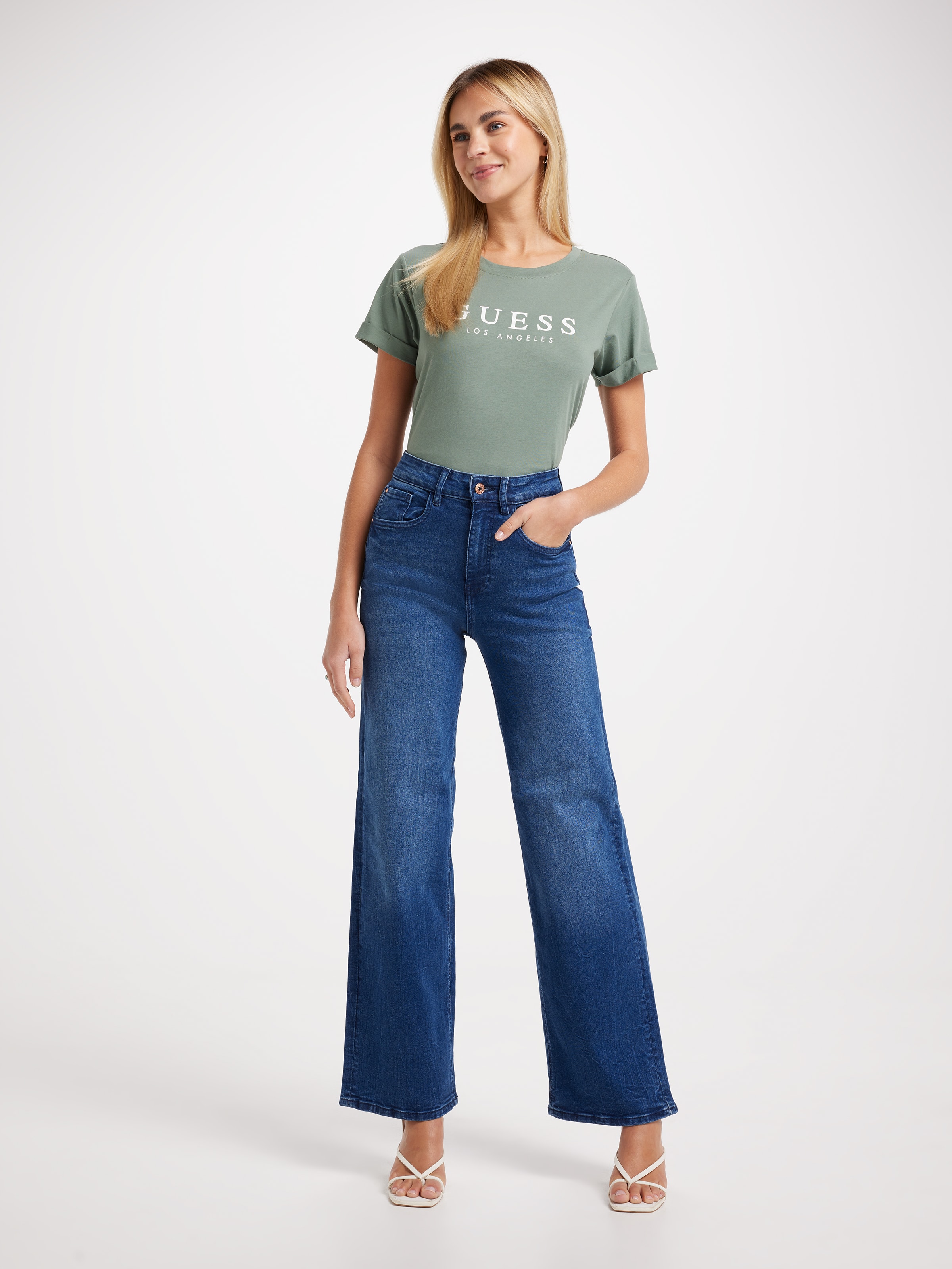 Flavia Flare Jean In Wheatbelt Mid