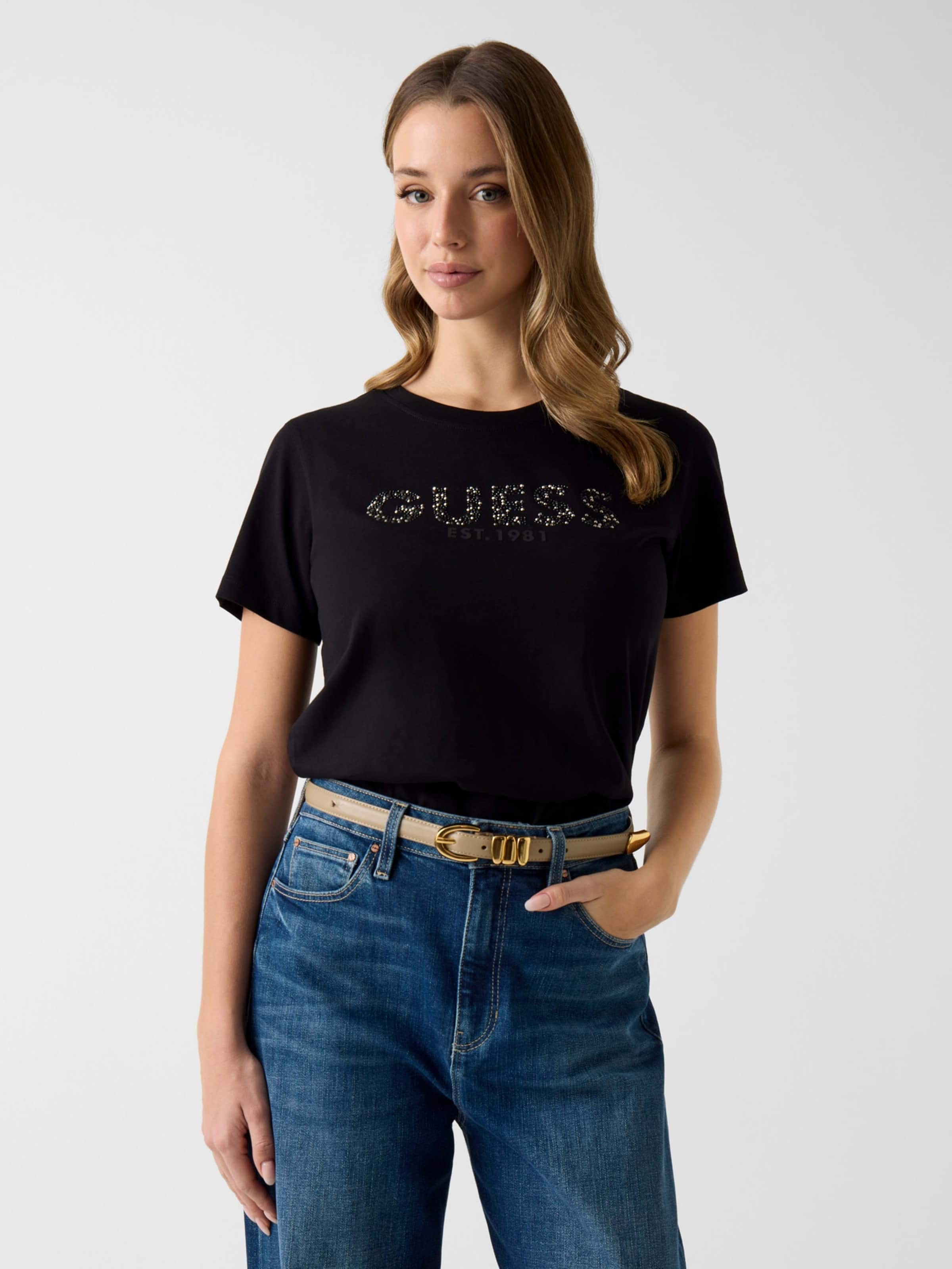 Short Sleeve Studs Script Tee