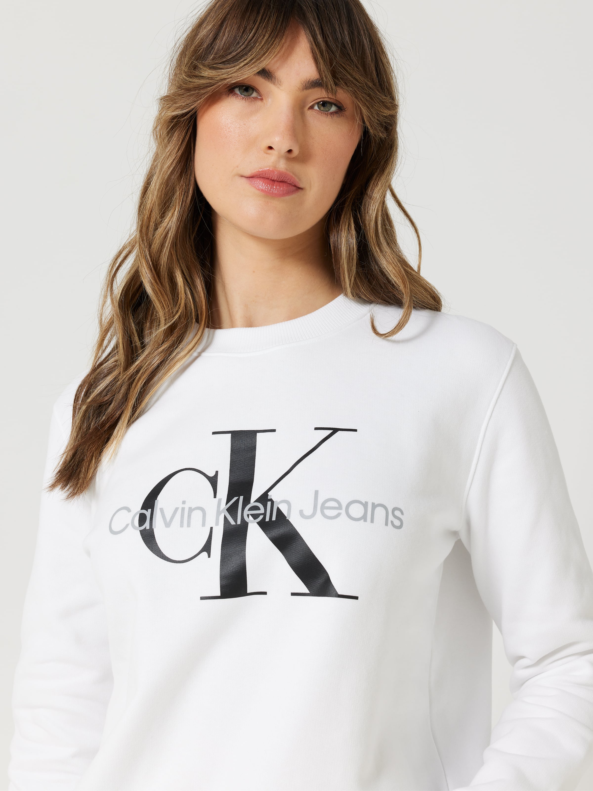 Calvin Klein Sweatshirt - CK Jeans Iconic Monogram Sweat - Black