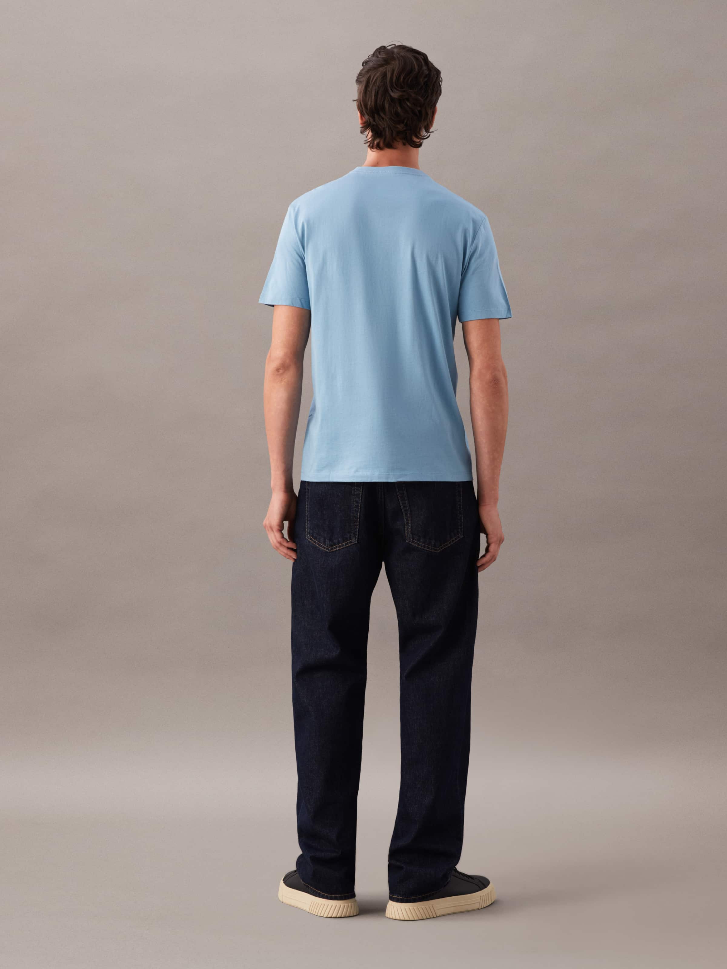 Short Sleeve Hero Monologo Tee 30S In Blue Steam