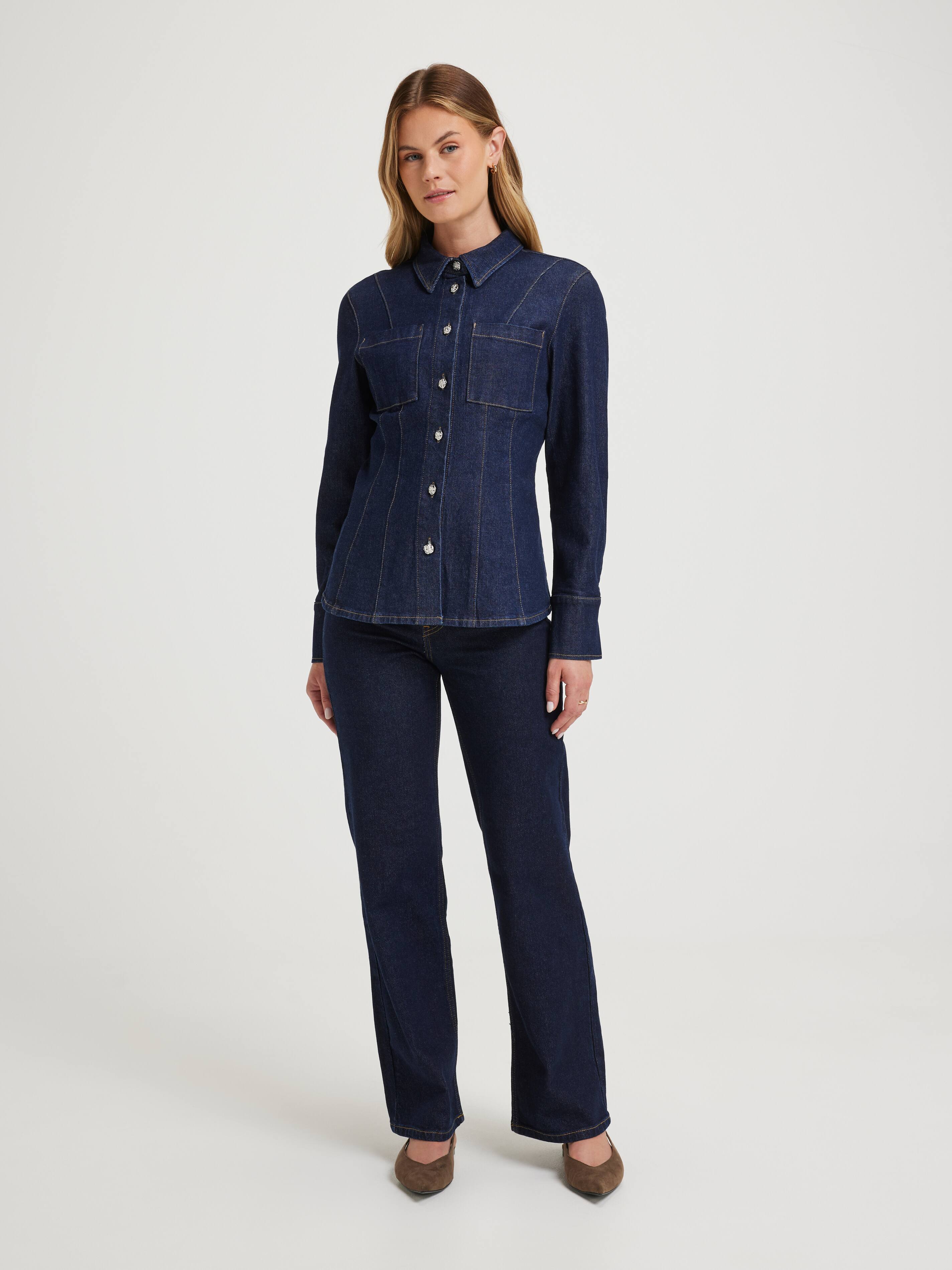 Juicy High Wide Leg Jean In Rinse Denim