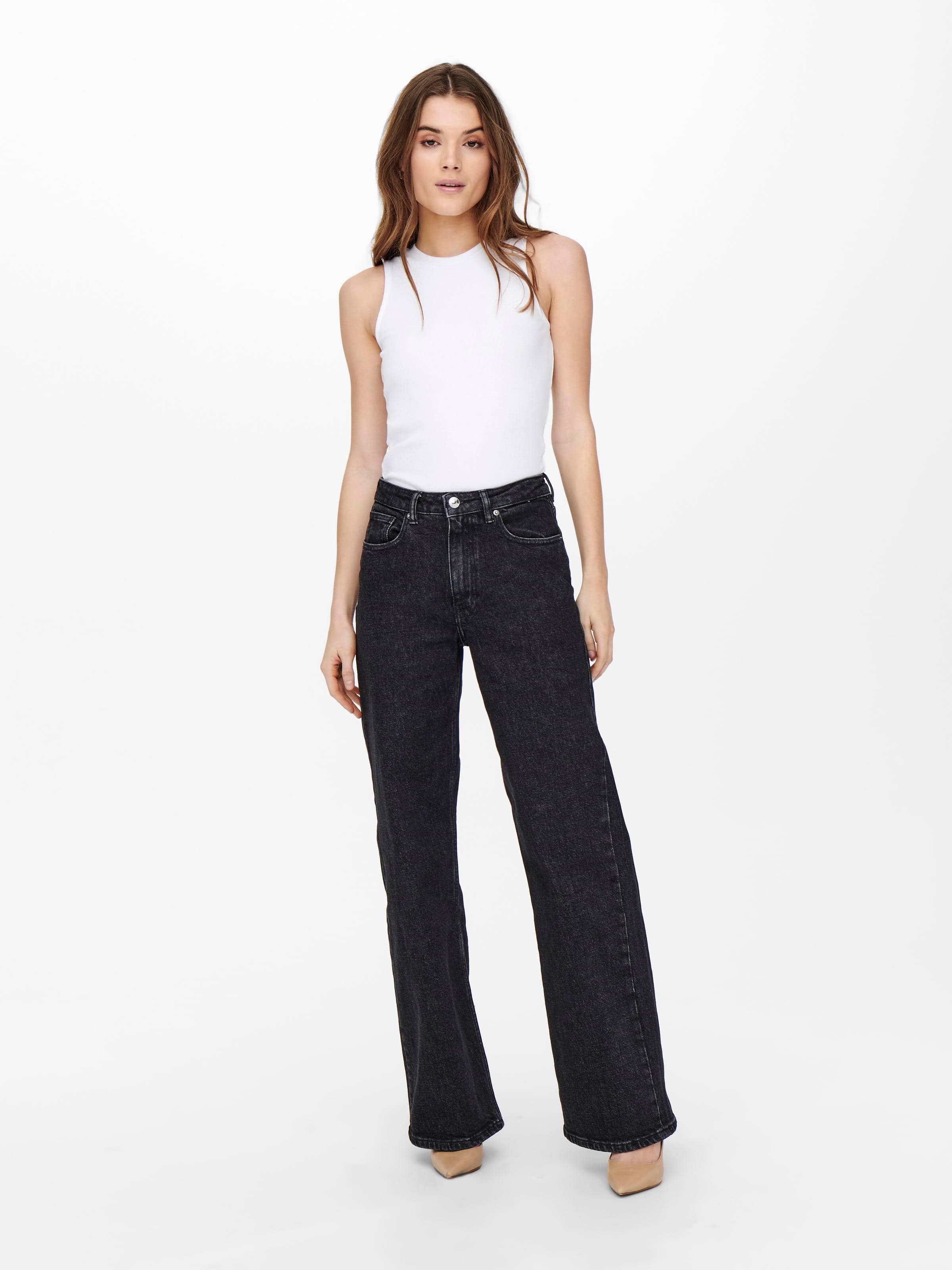 Juicy High Wide Leg Jean In Black