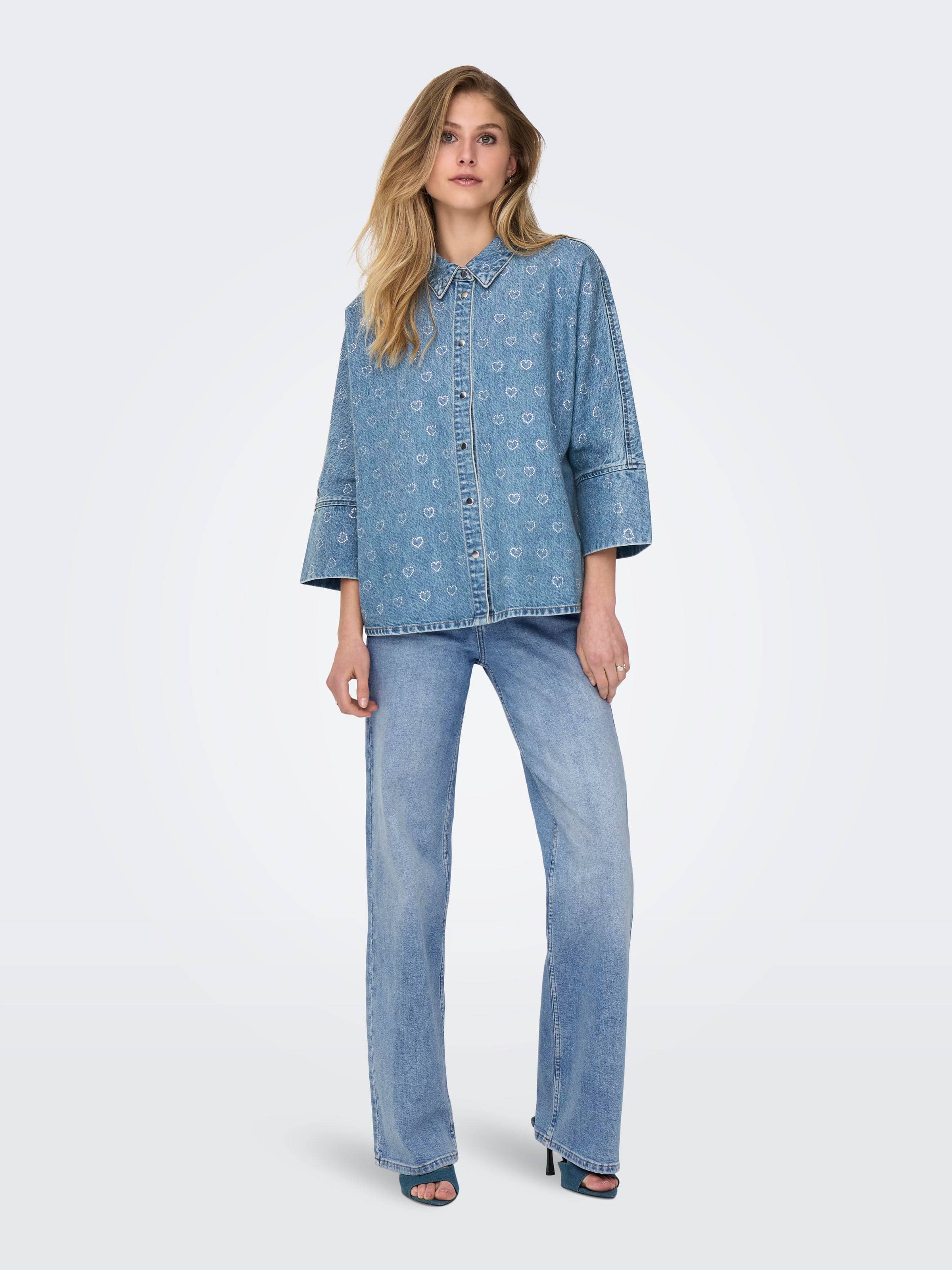 Only Hannah Wide Leg In Denim