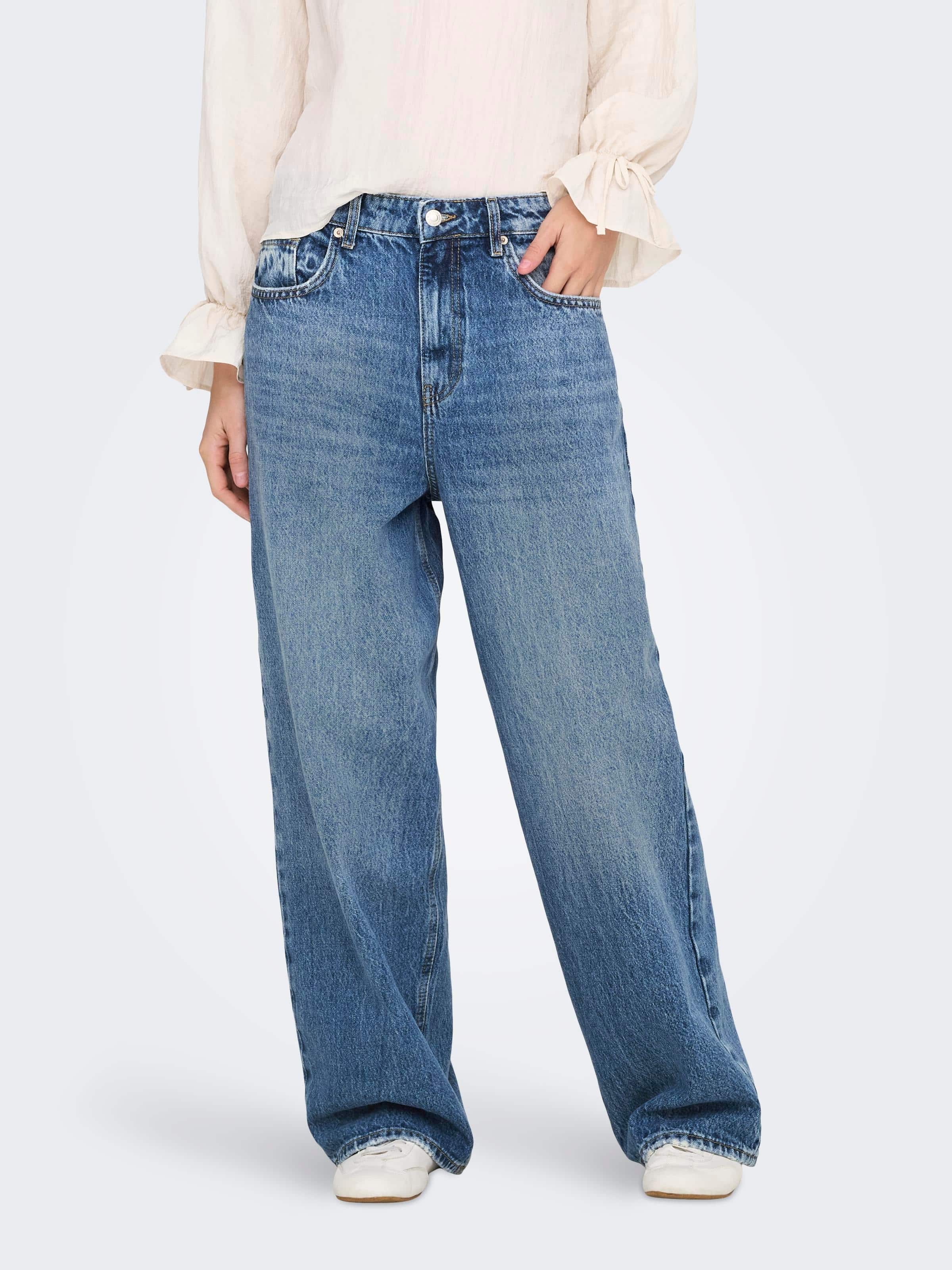 Only Amber Low Waist Baggy Wide Mid Denim