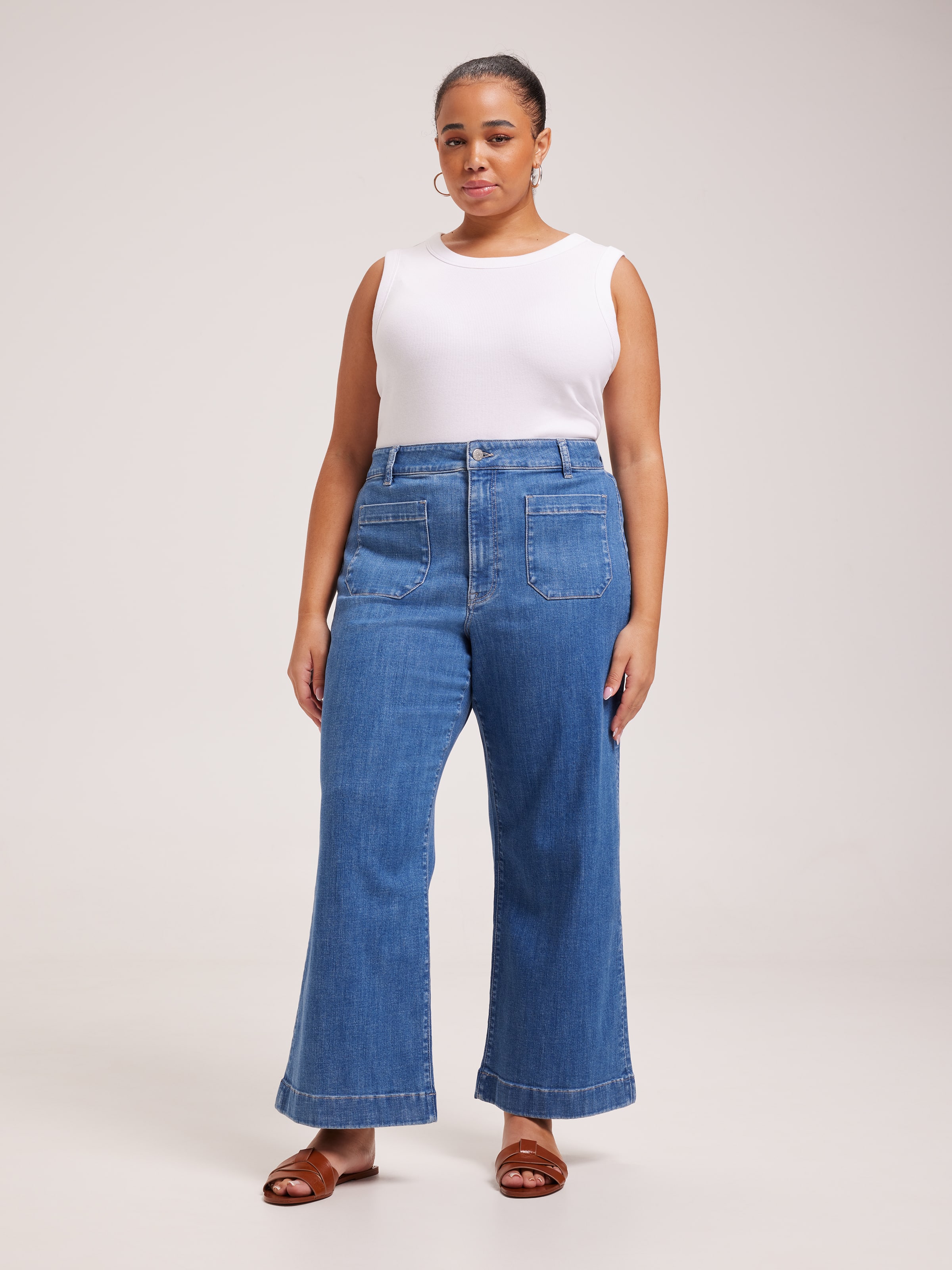 Curve Originals High Rise Wide Ankle Jean
