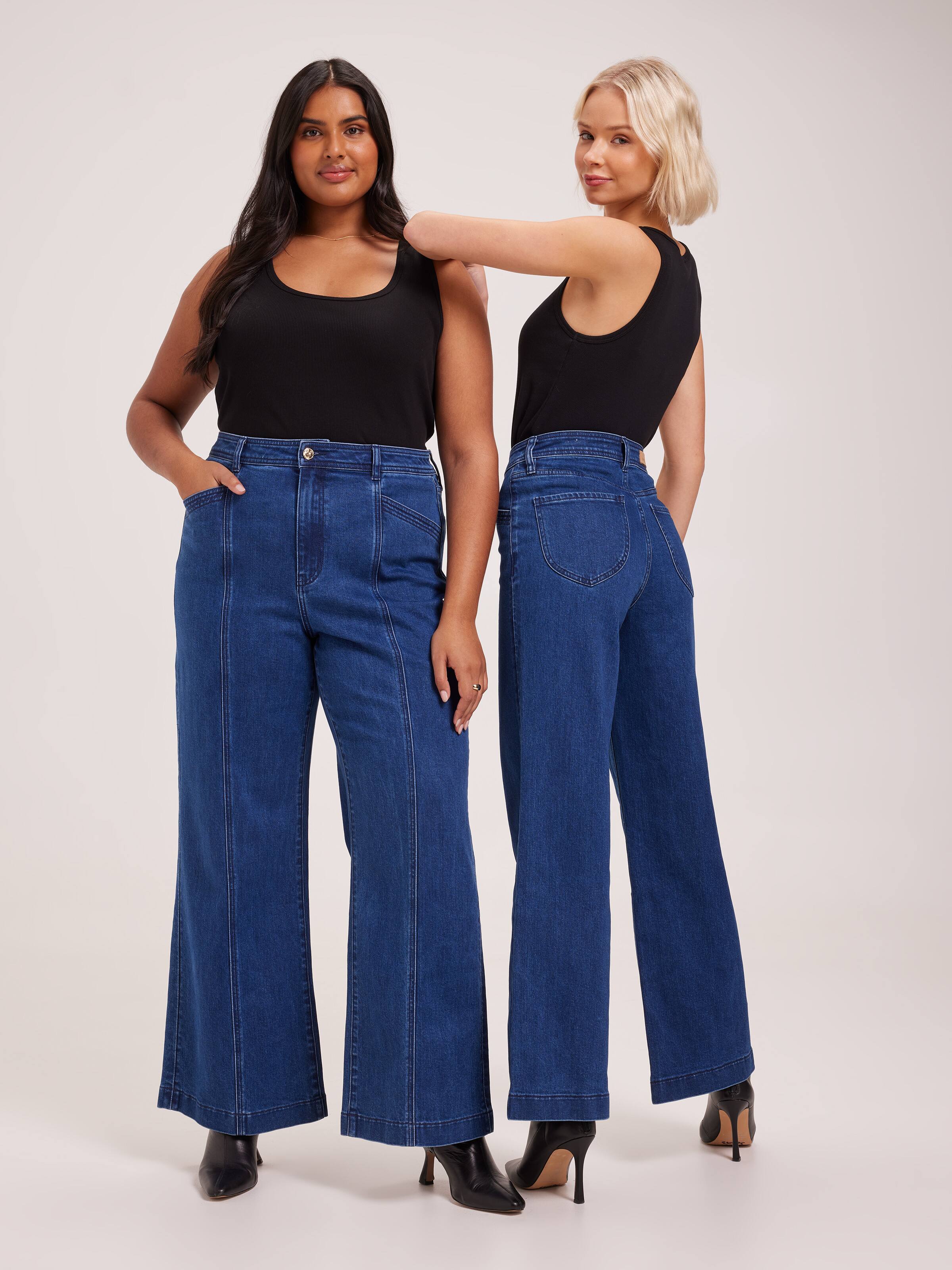 Curve Super Seam Front Wide Leg Jean