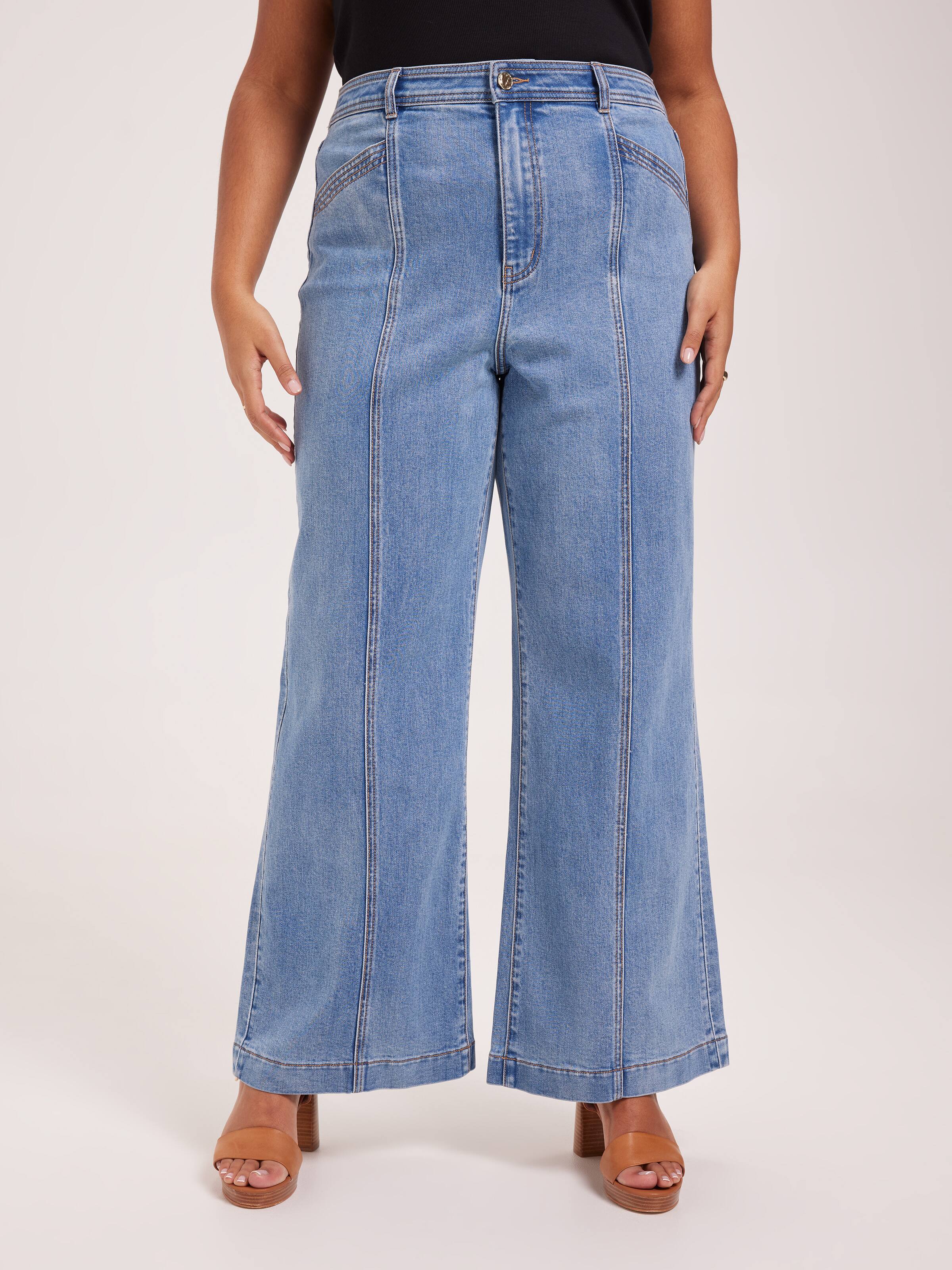 Curve Super Seam Front Wide Leg Jean