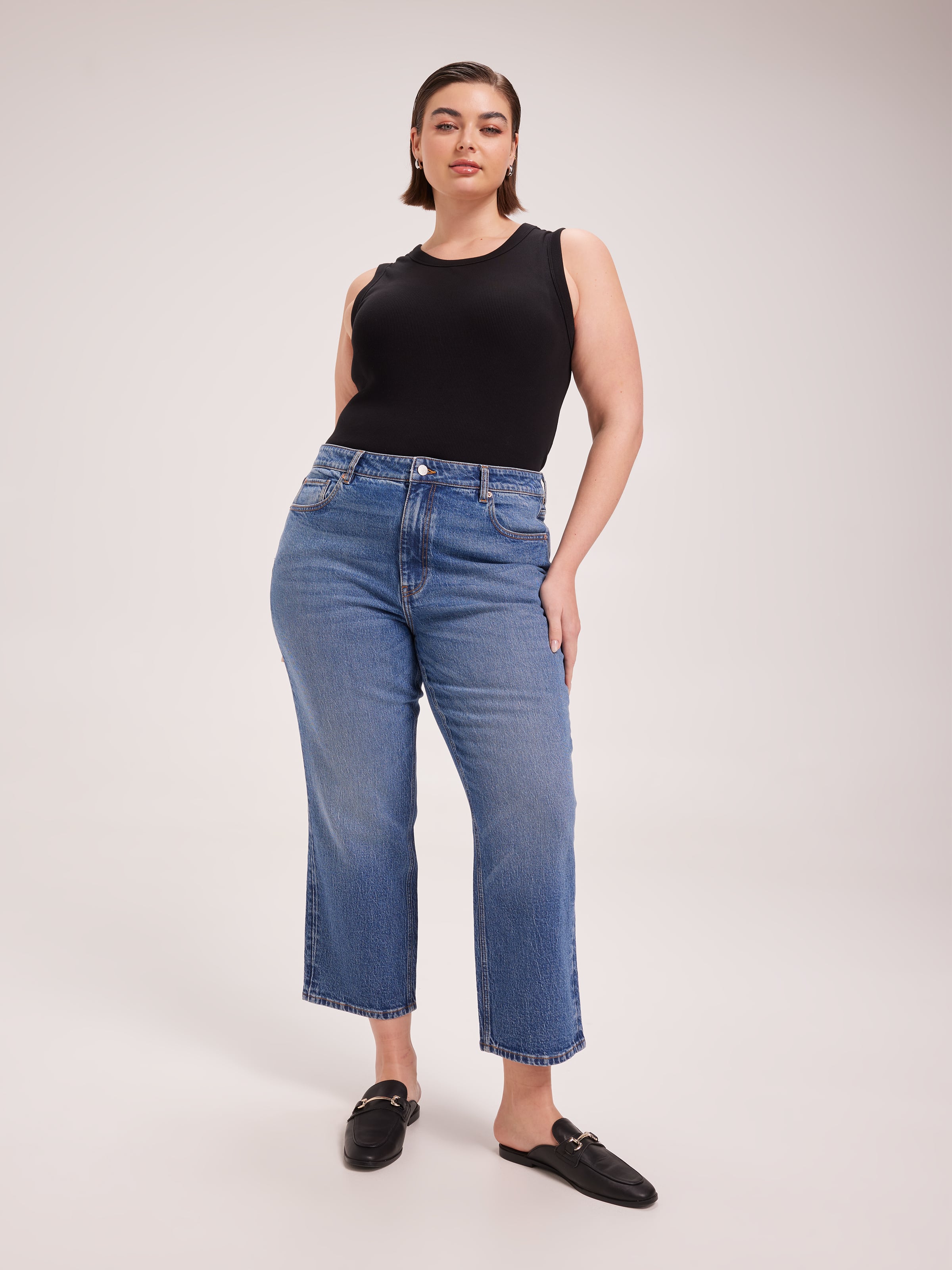 Curve Originals High Rise Cropped Straight Jean