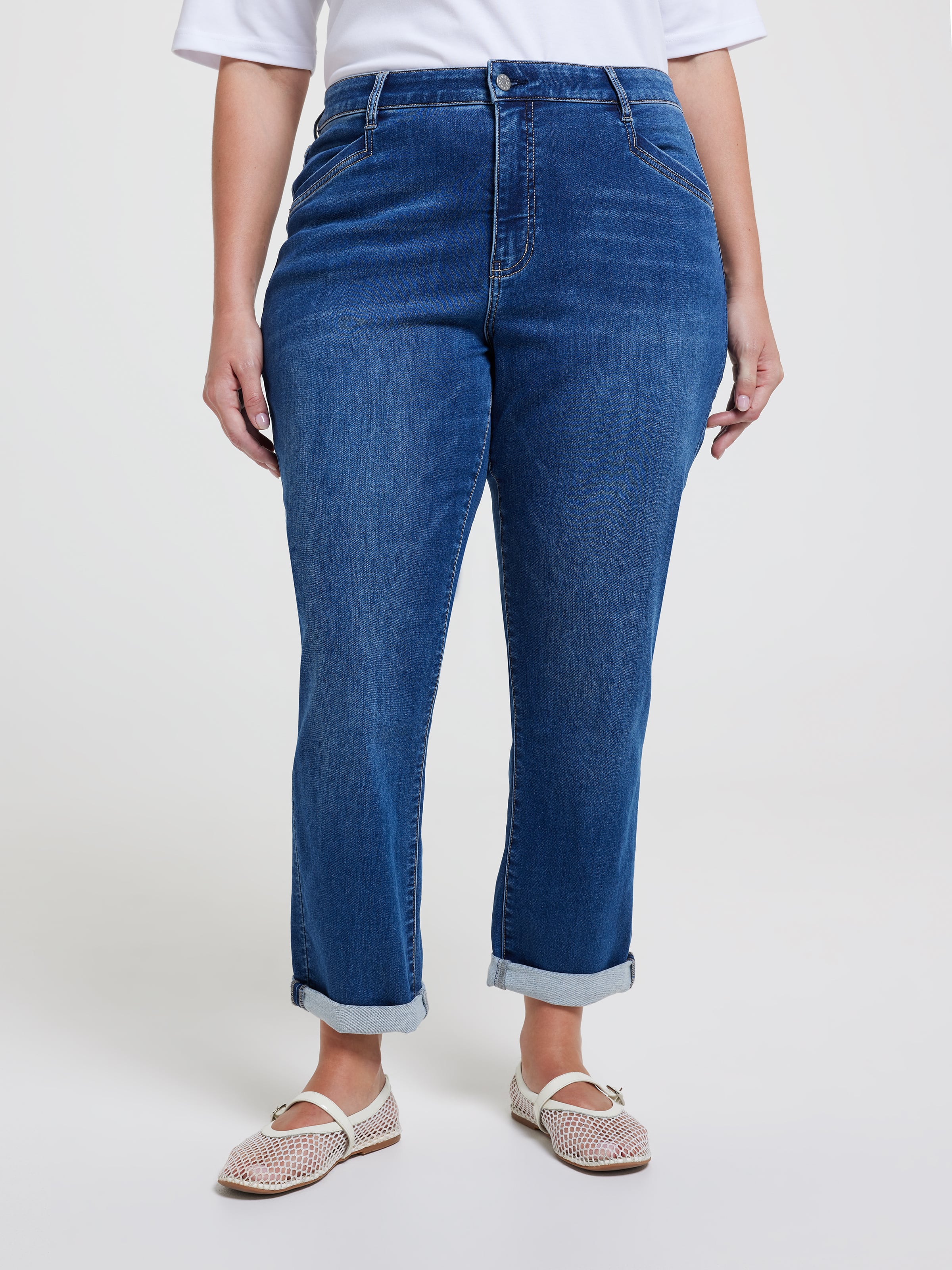 Curve Amaze High Rise Boyfriend Jeans