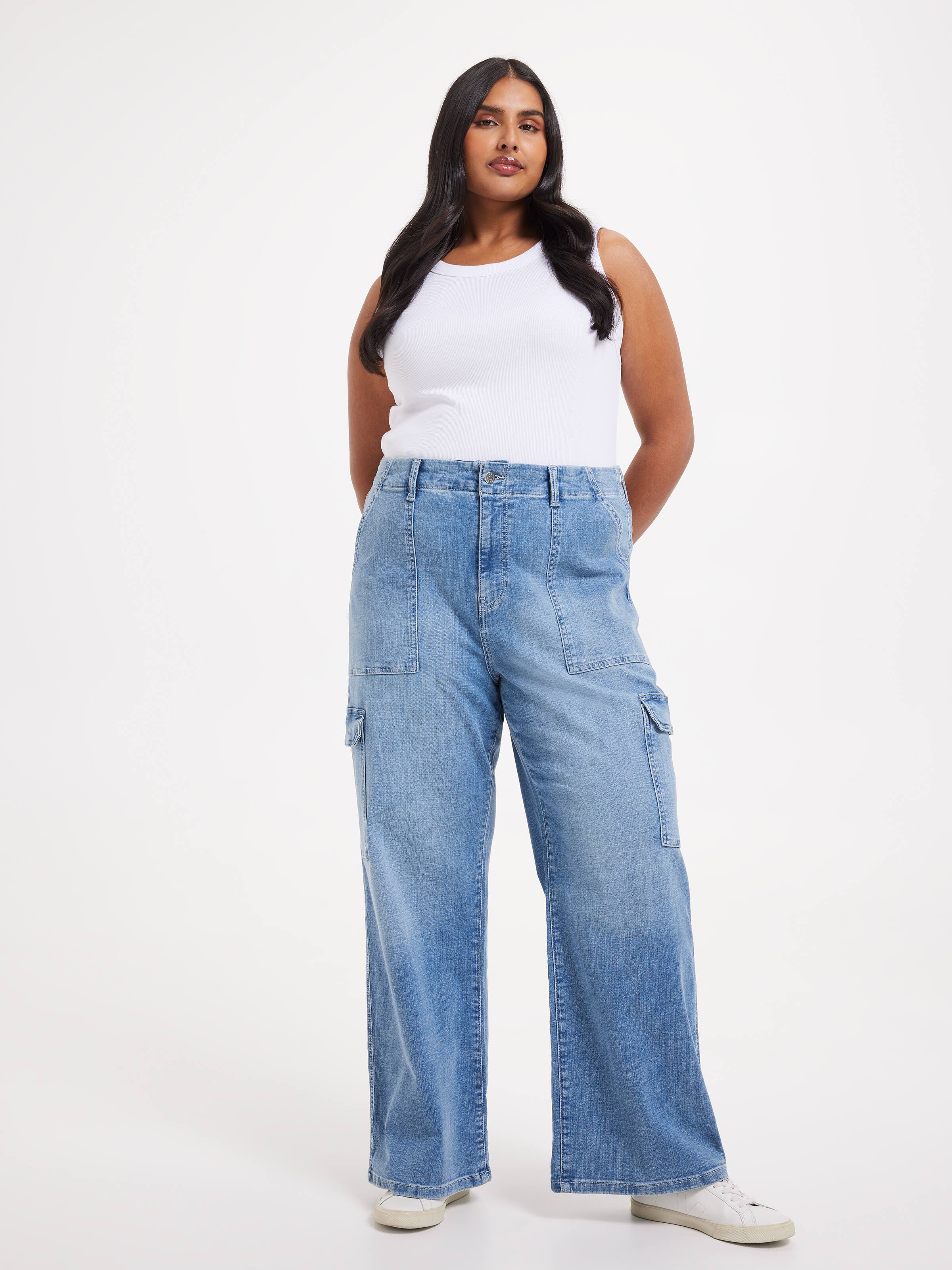 Curve Originals High Rise Wide Leg Cargo