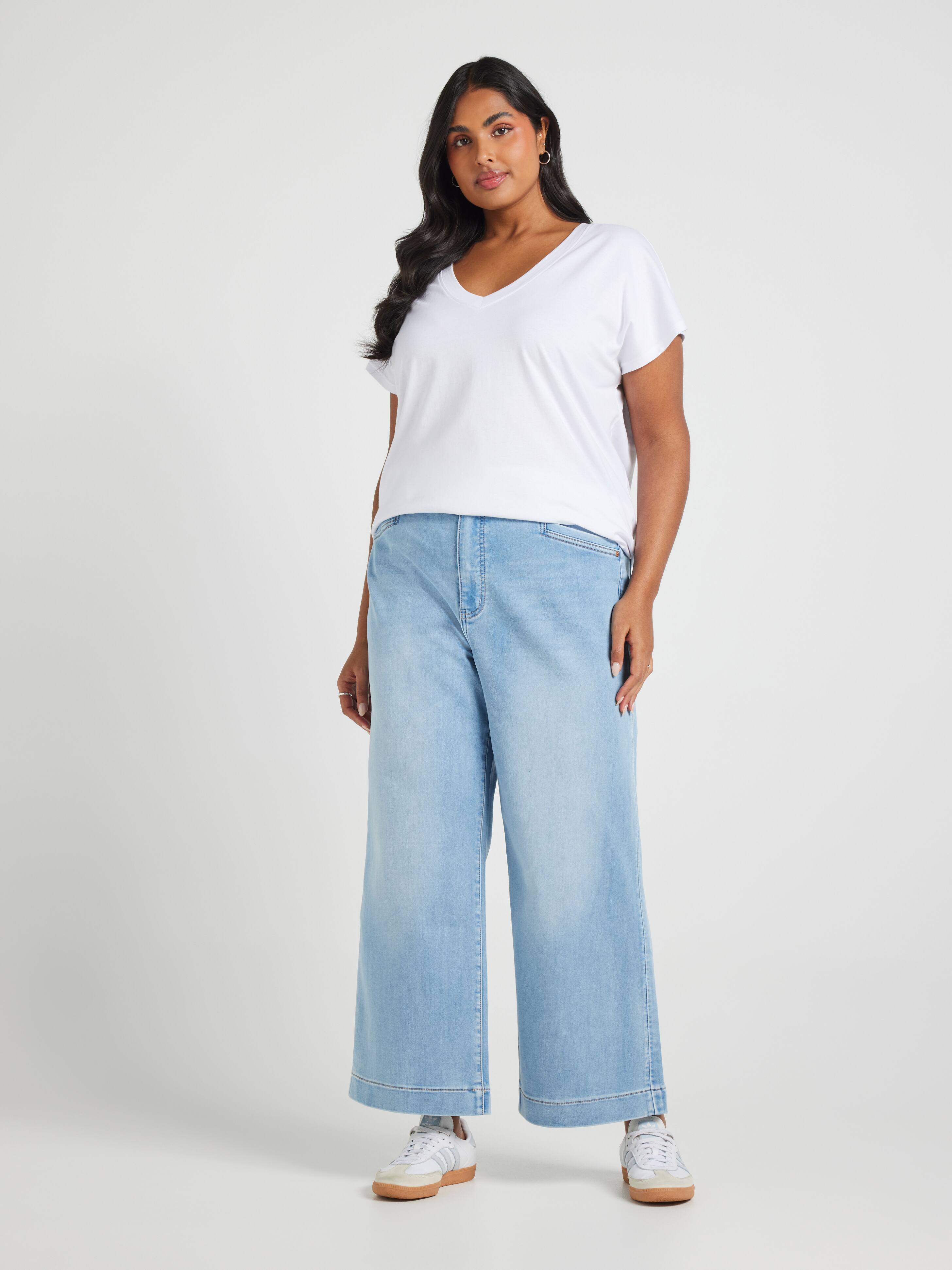 Curve Amaze High Rise Wide Leg Ankle Jean