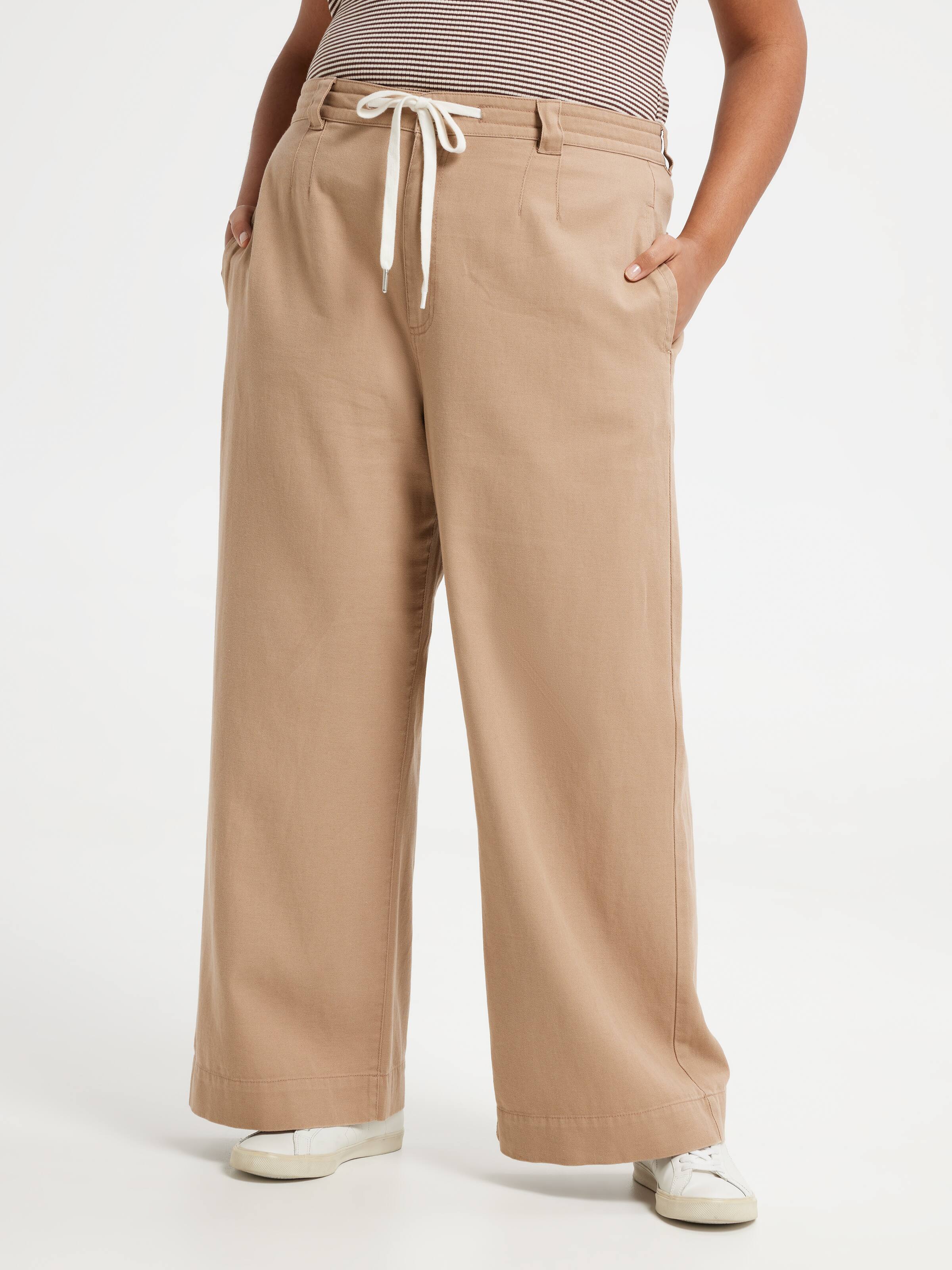 Curve Tie Waist Wide Ankle Jean