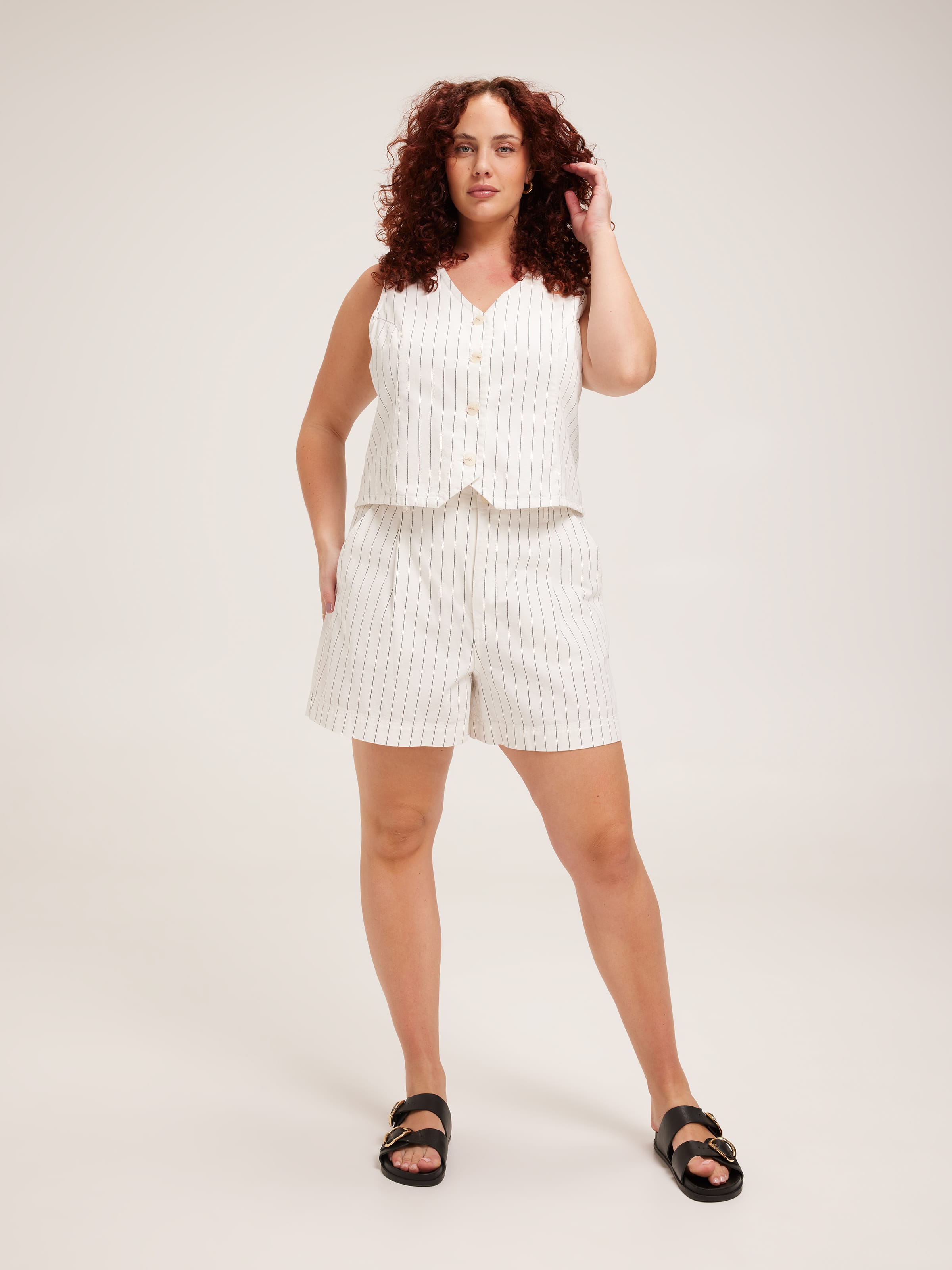 Image for Curve Sadie Pleat Front Short from JustGroupNZ