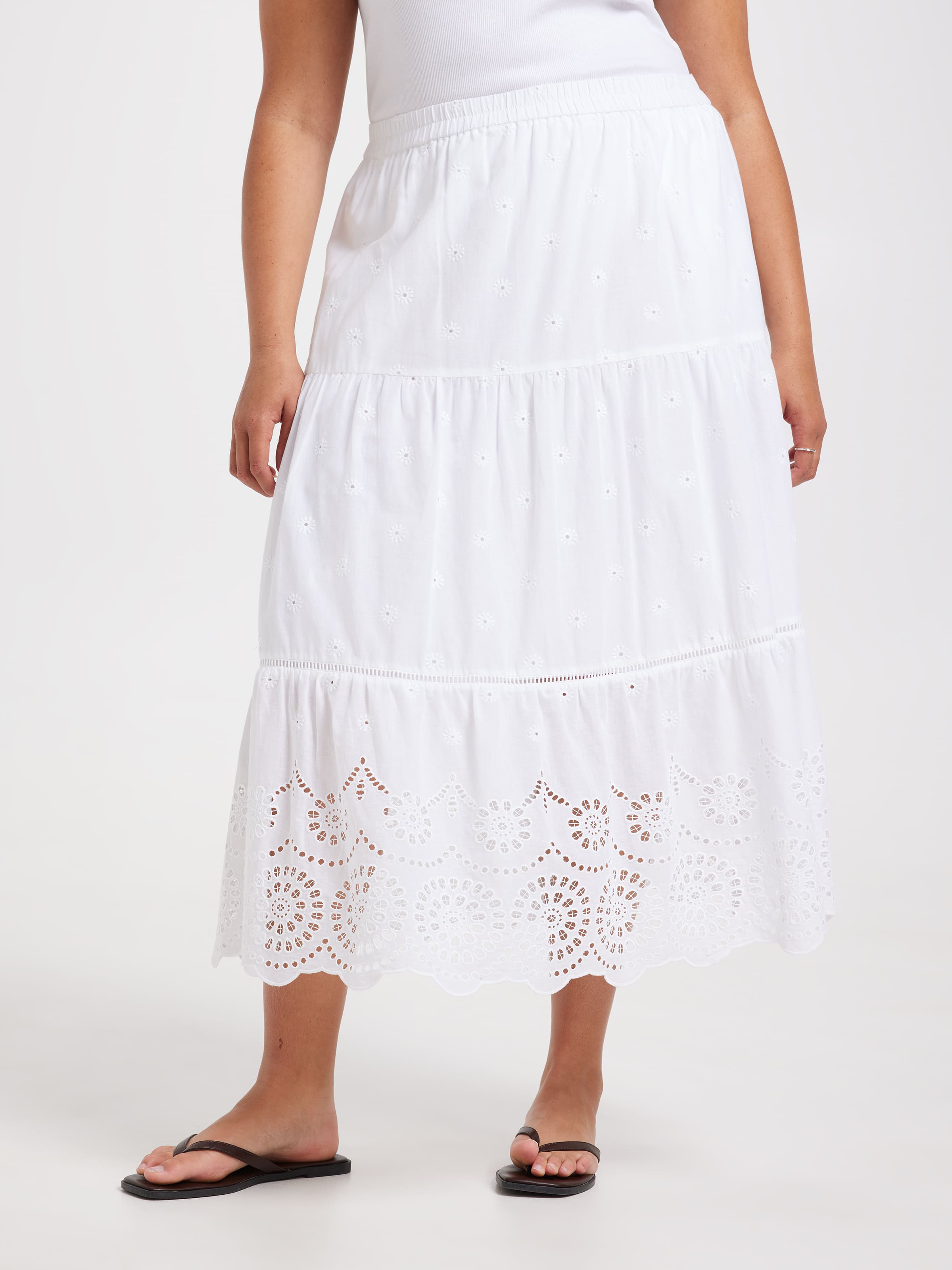 Curve Bella Tiered Skirt