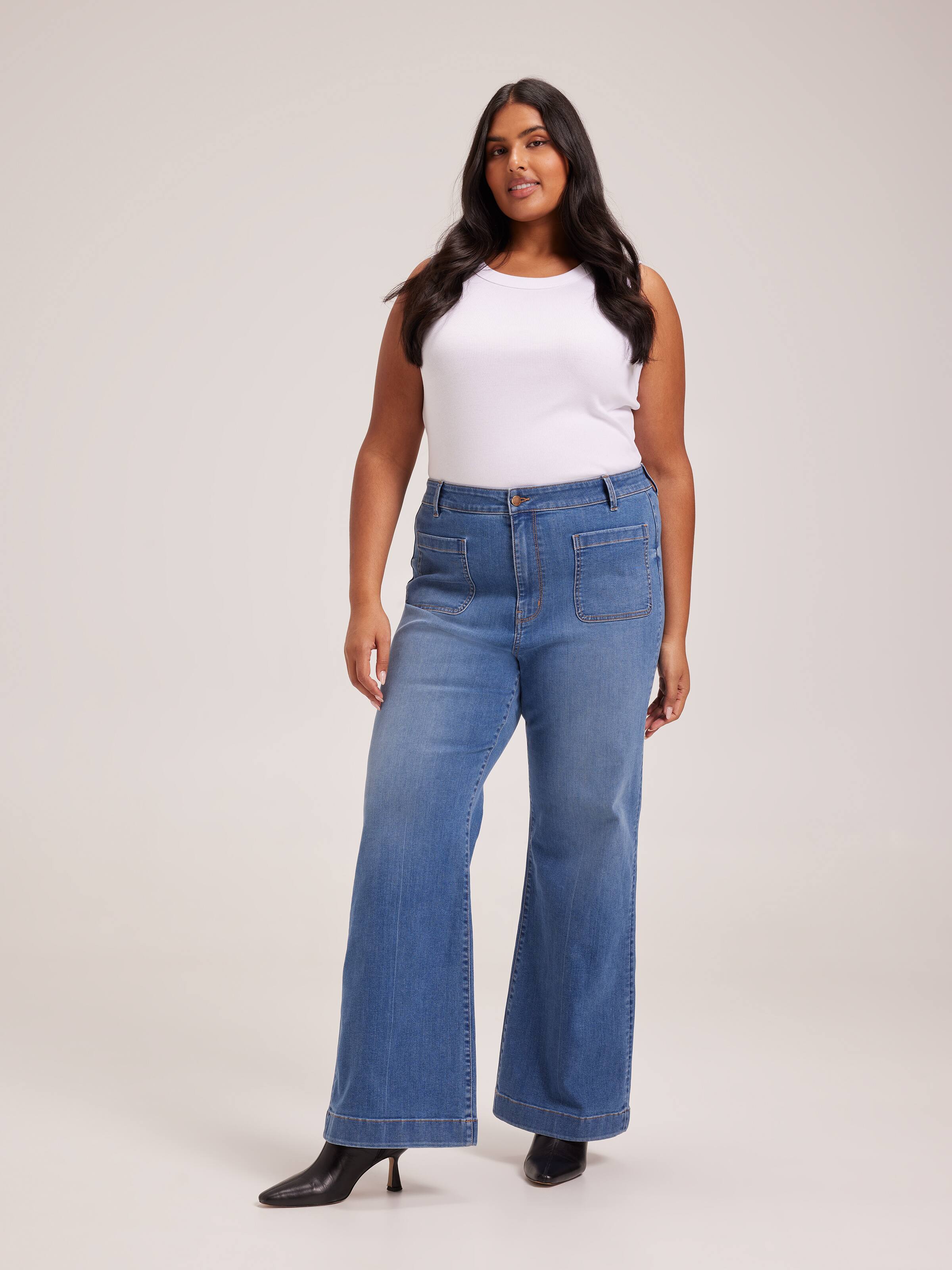 Curve Reformed High Rise Slim Wide Jean