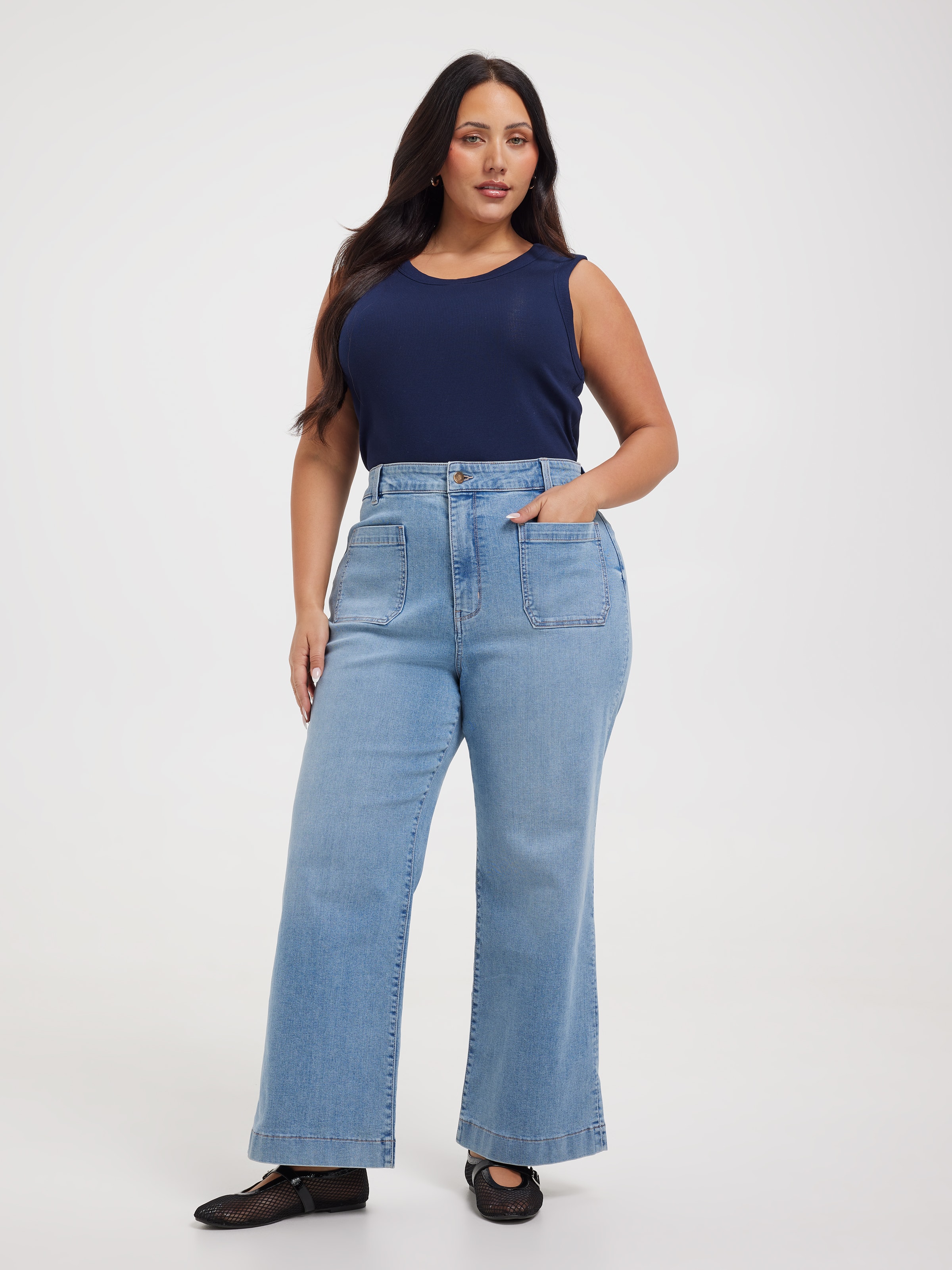 Curve Reformed Sky High Slim Wide Ankle Jean