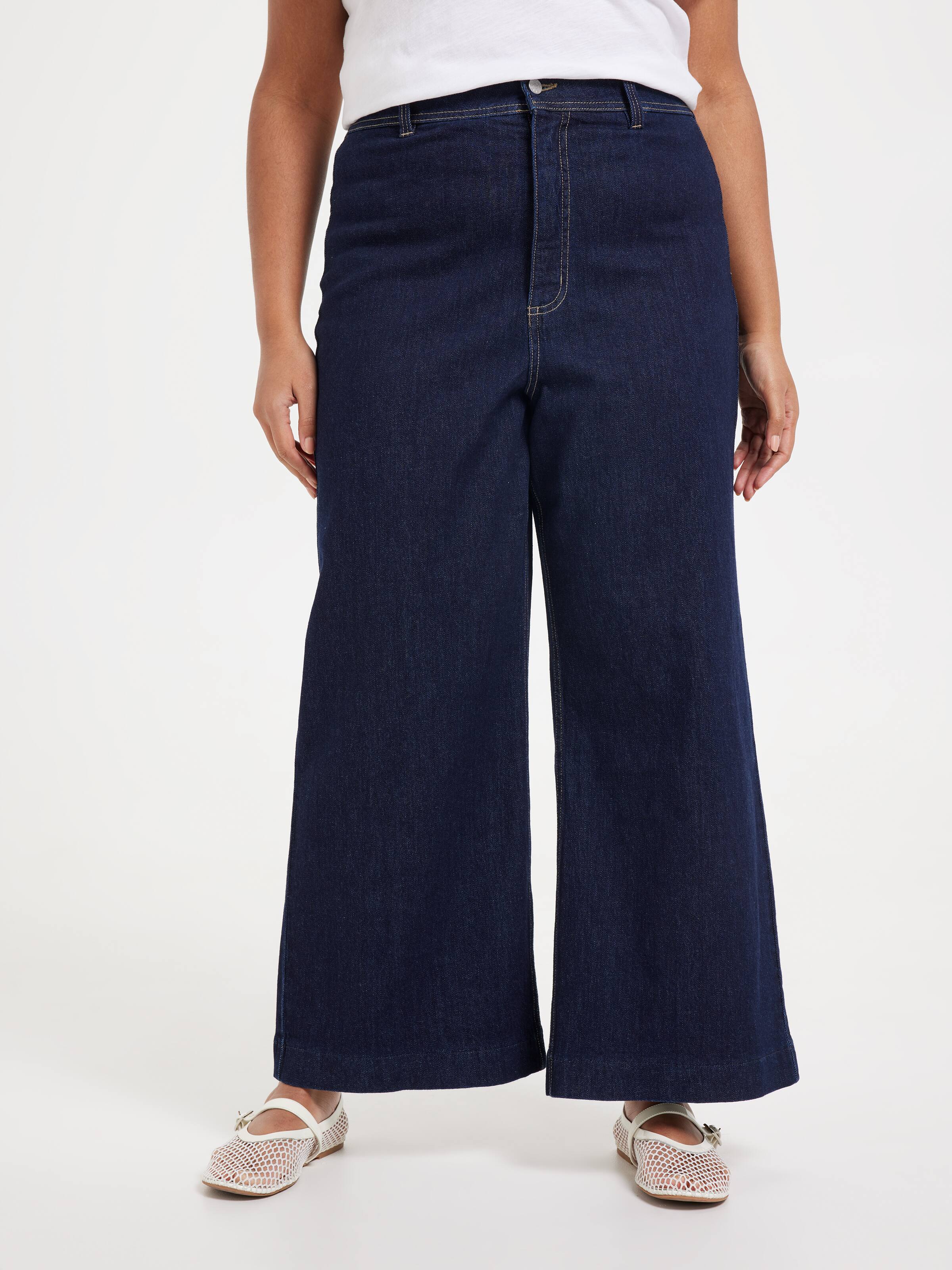 Curve Originals High Rise Zeta Wide Leg Ankle Jean