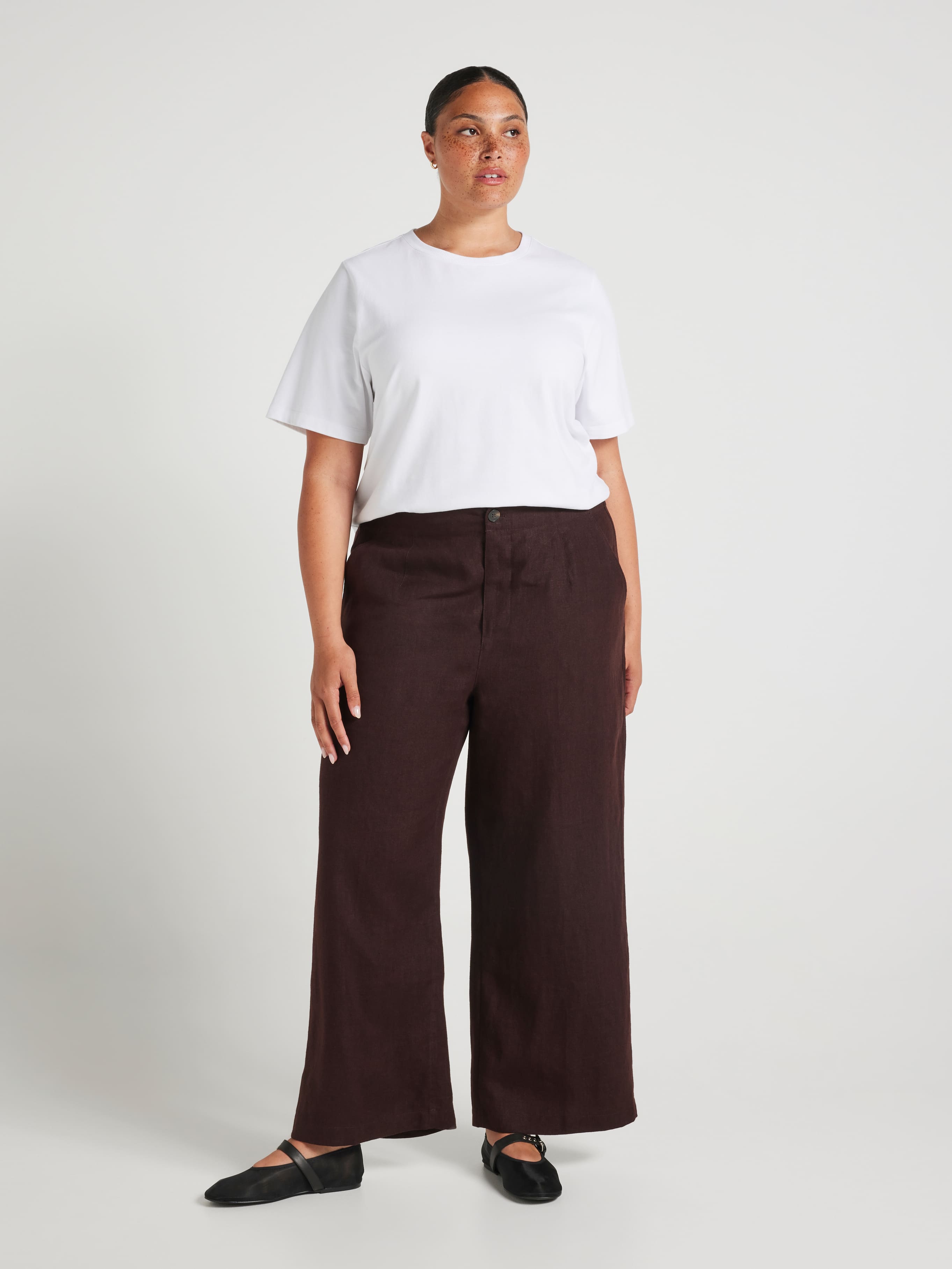 Curve Belmont Linen Wide Ankle Pant