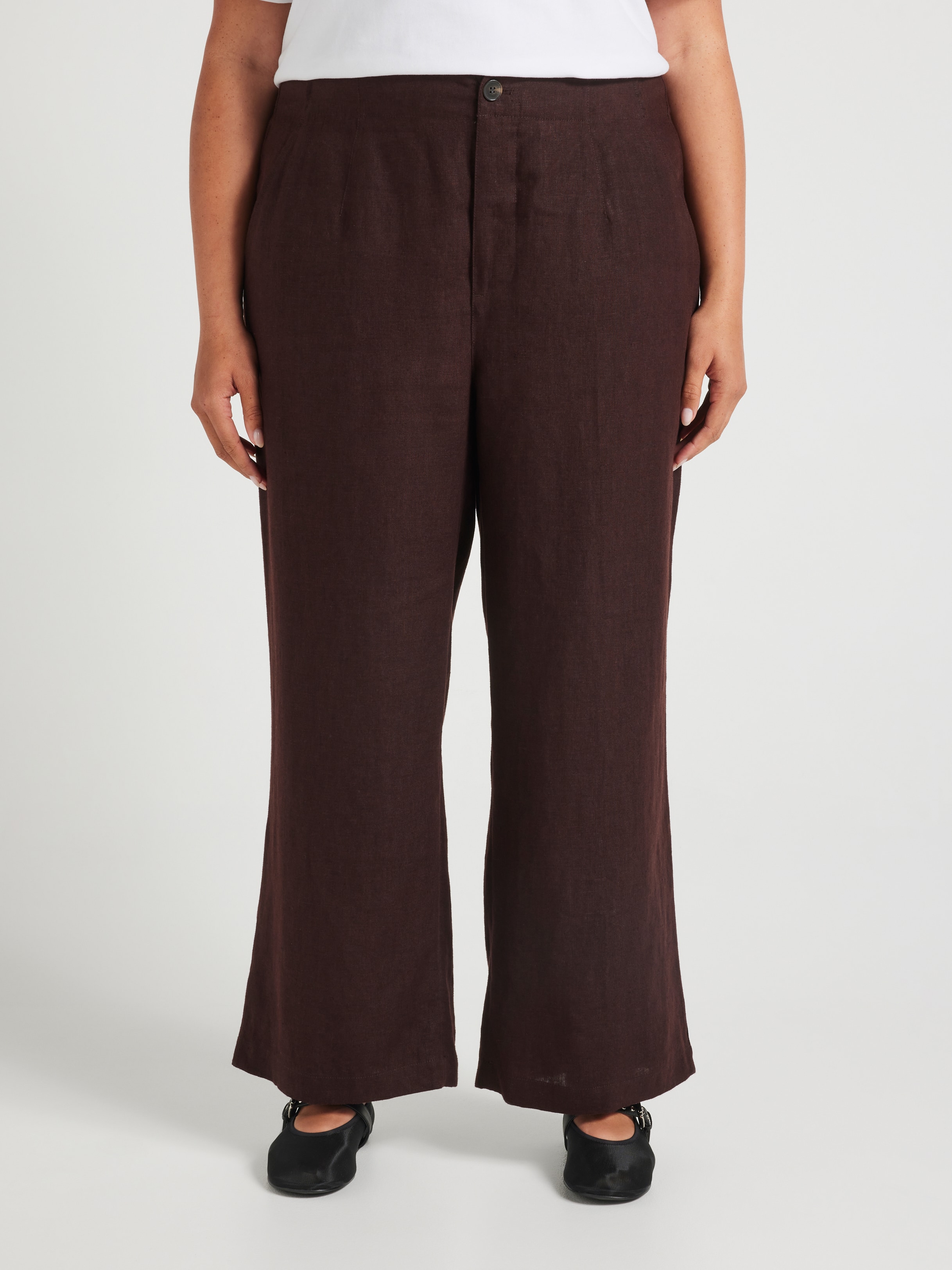 Curve Belmont Linen Wide Ankle Pant