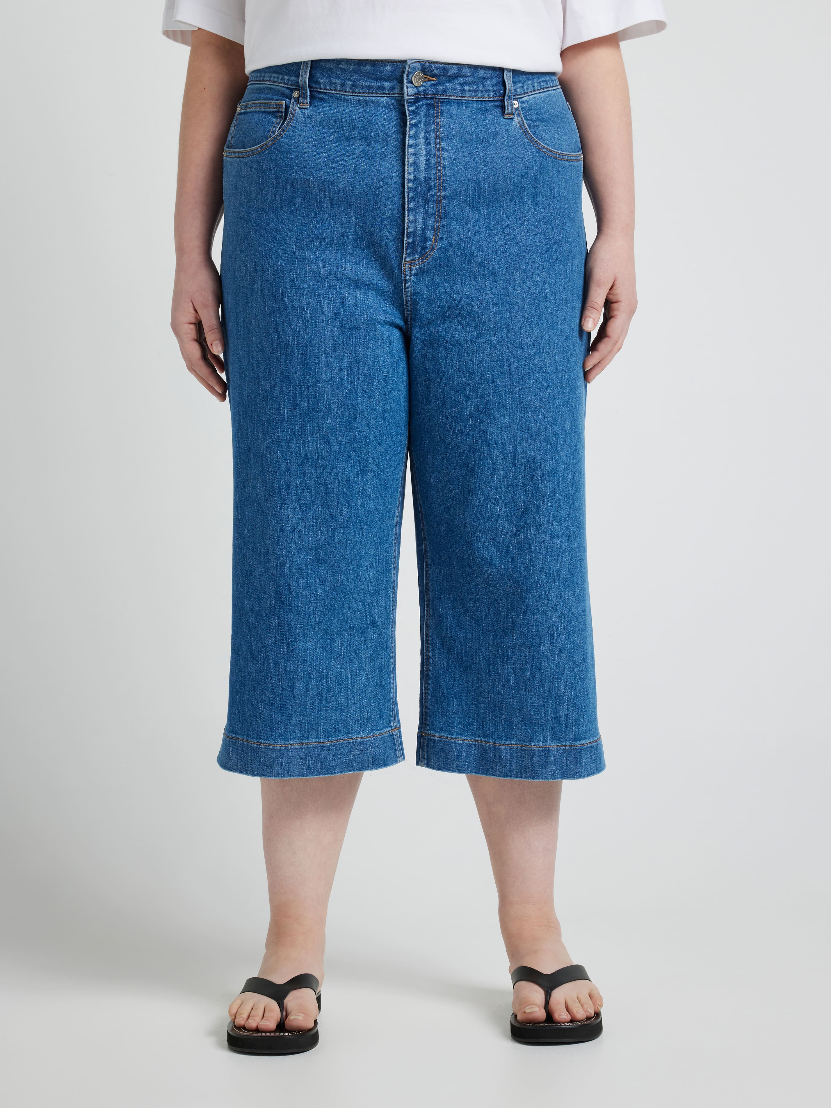 Curve Originals High Rise Pintuck Capri
