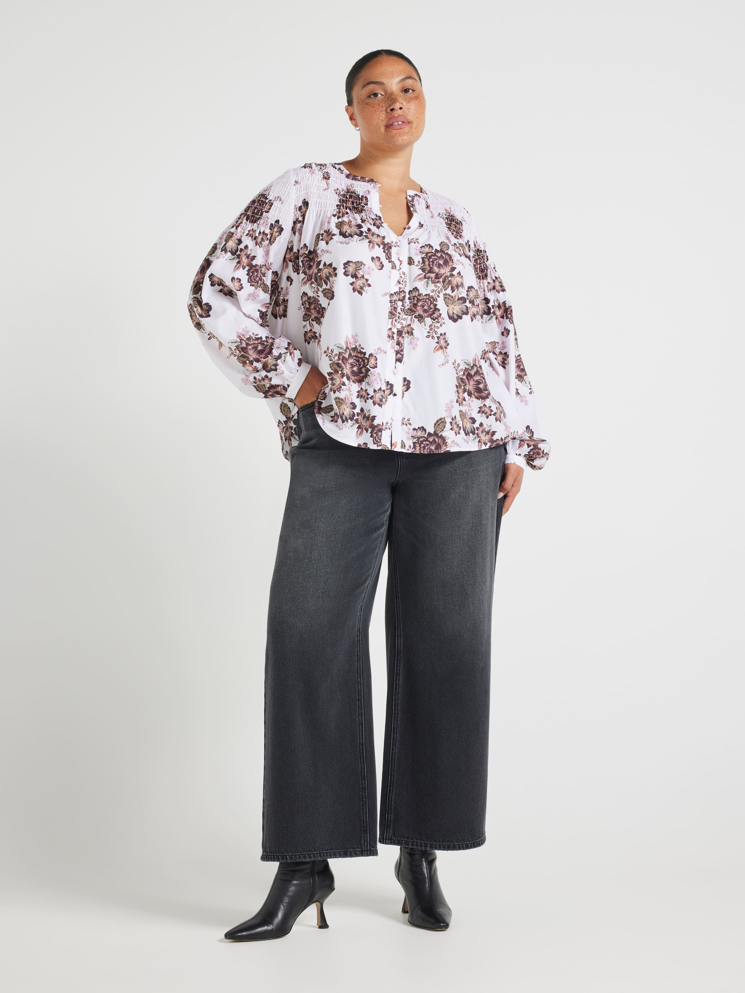 Curve Ramona Shirred Top