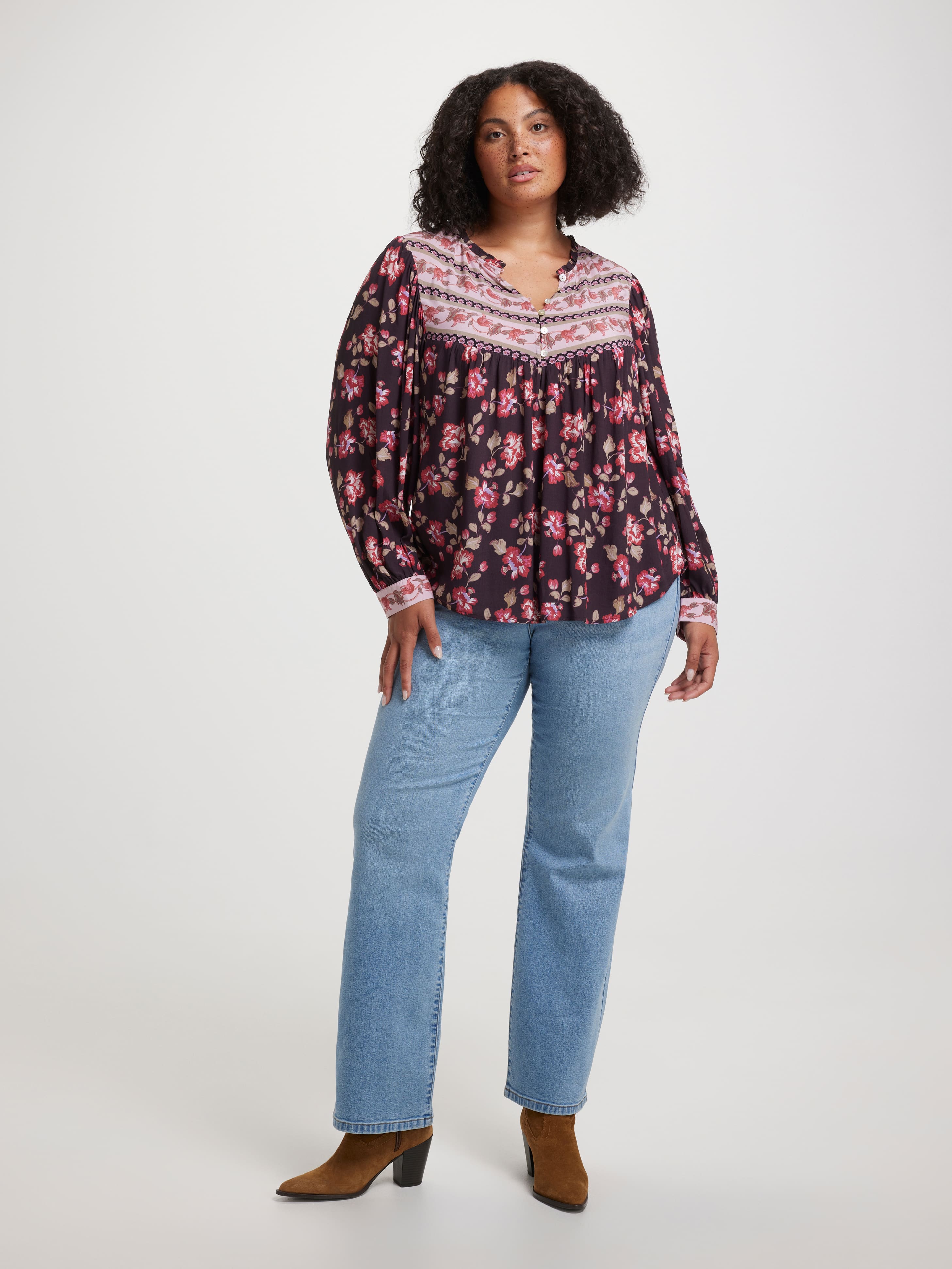Curve Hazel Floral Blouse