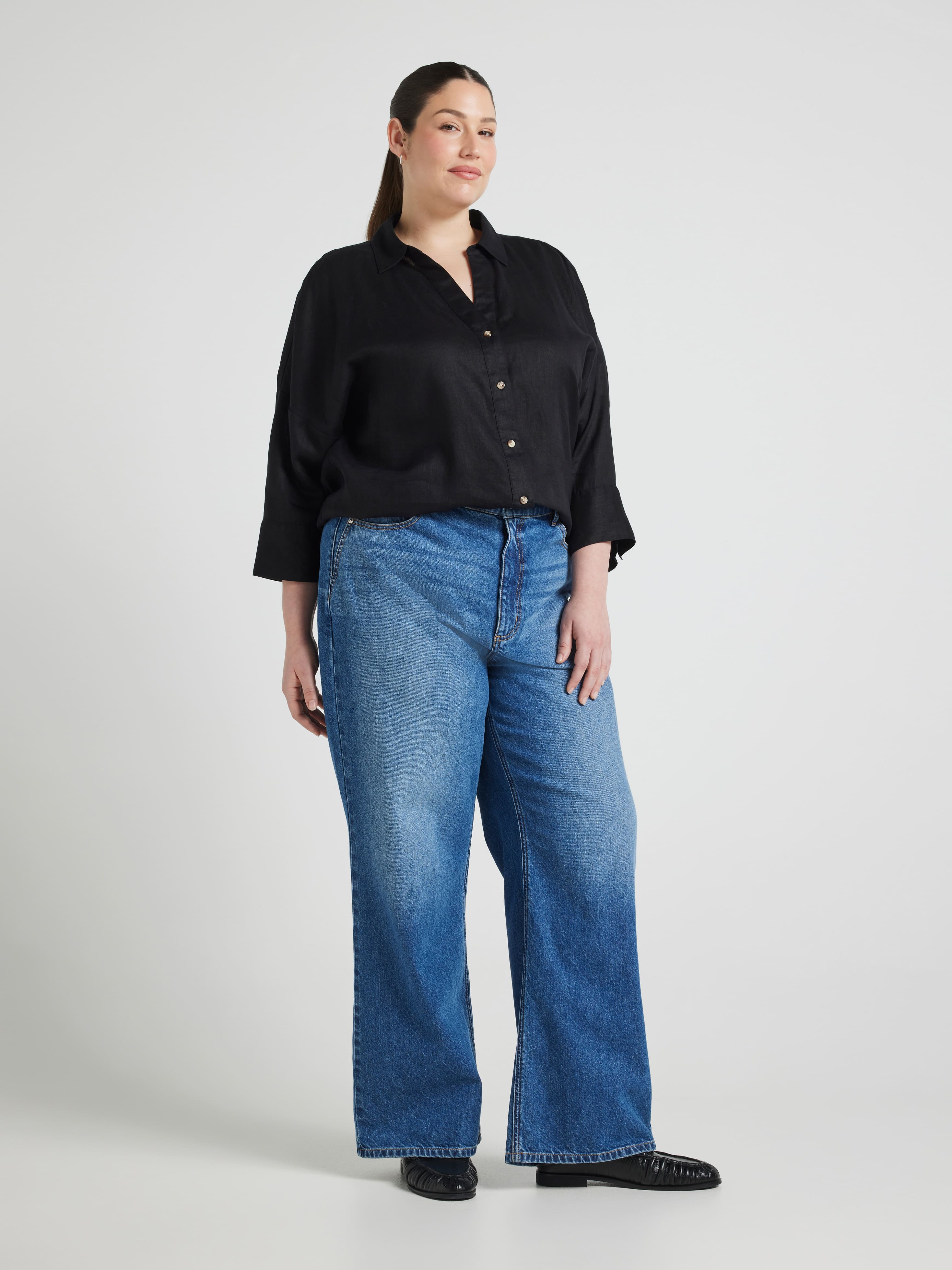 Curve Hampton 3/4 Sleeve Shirt