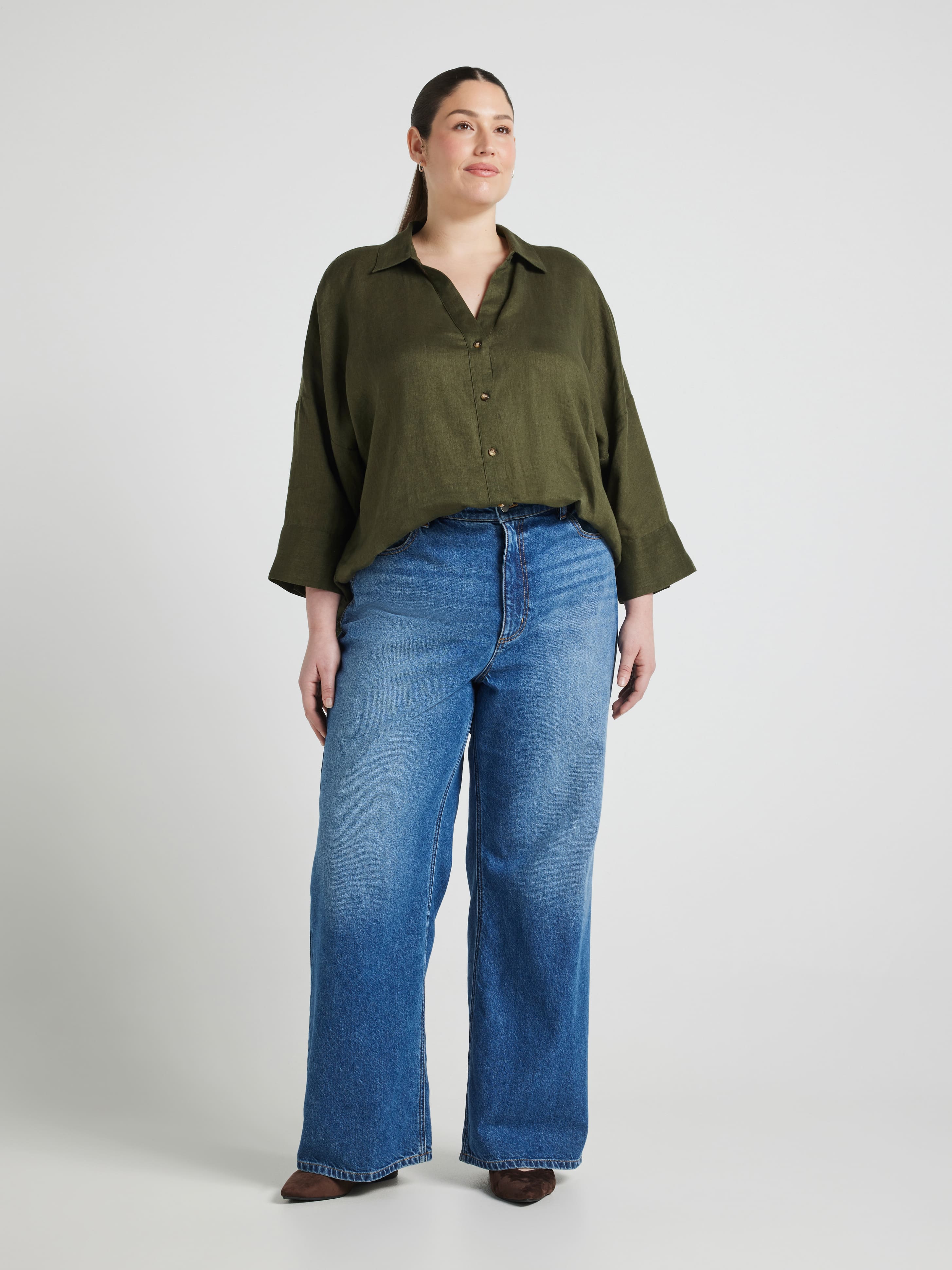 Curve Hampton 3/4 Sleeve Shirt