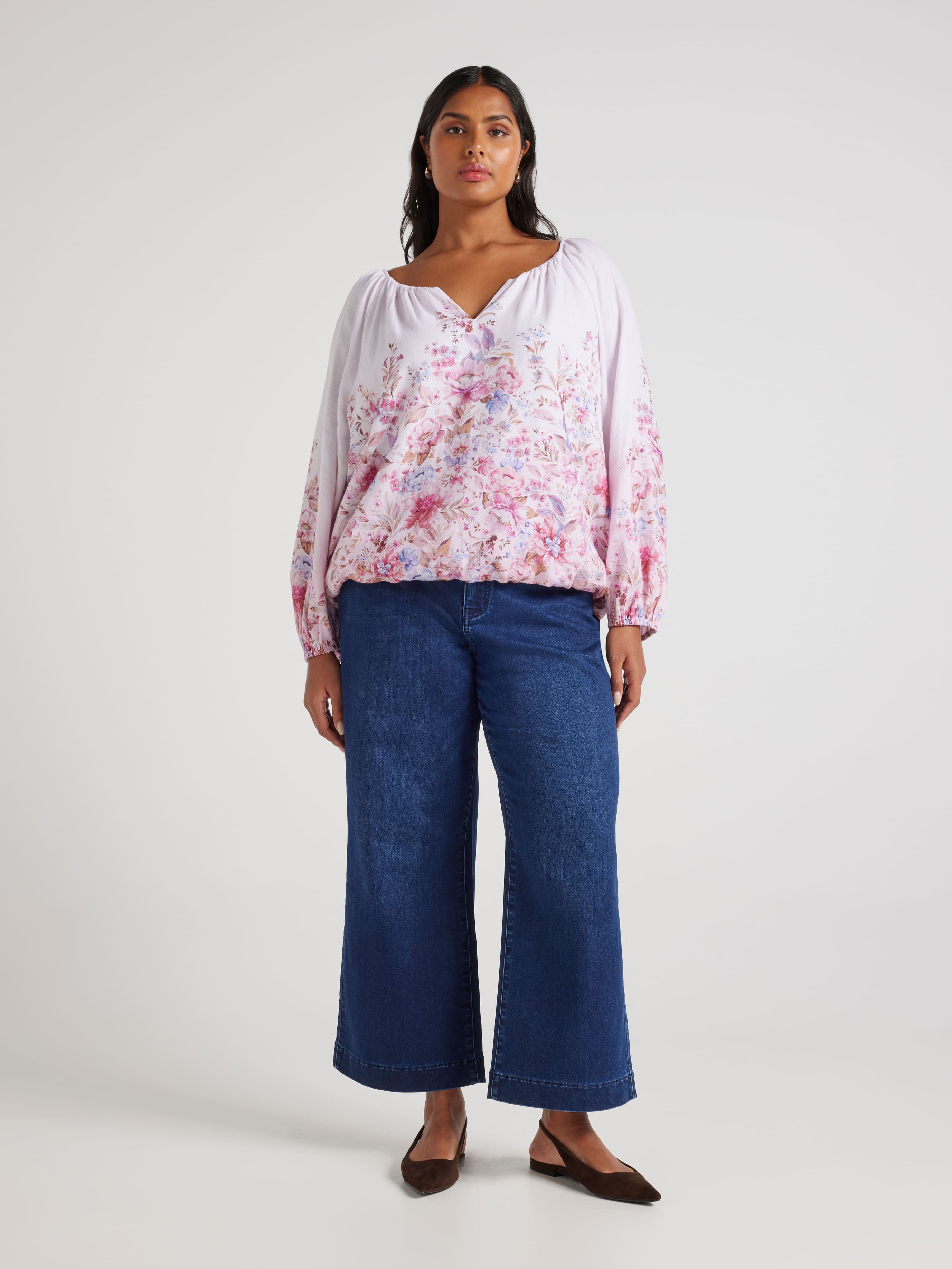 Curve Binny Bubble Hem Blouse