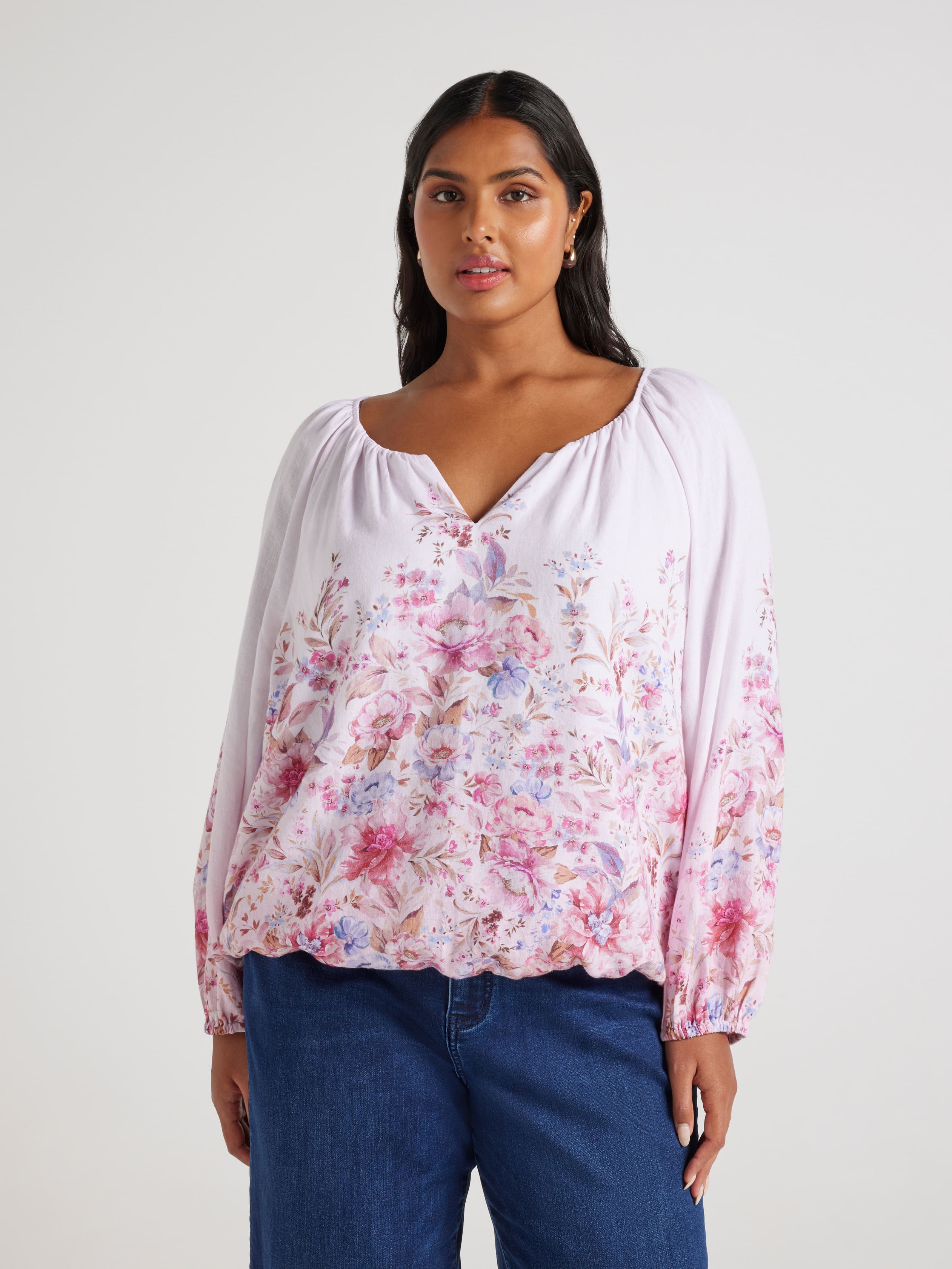 Curve Binny Bubble Hem Blouse