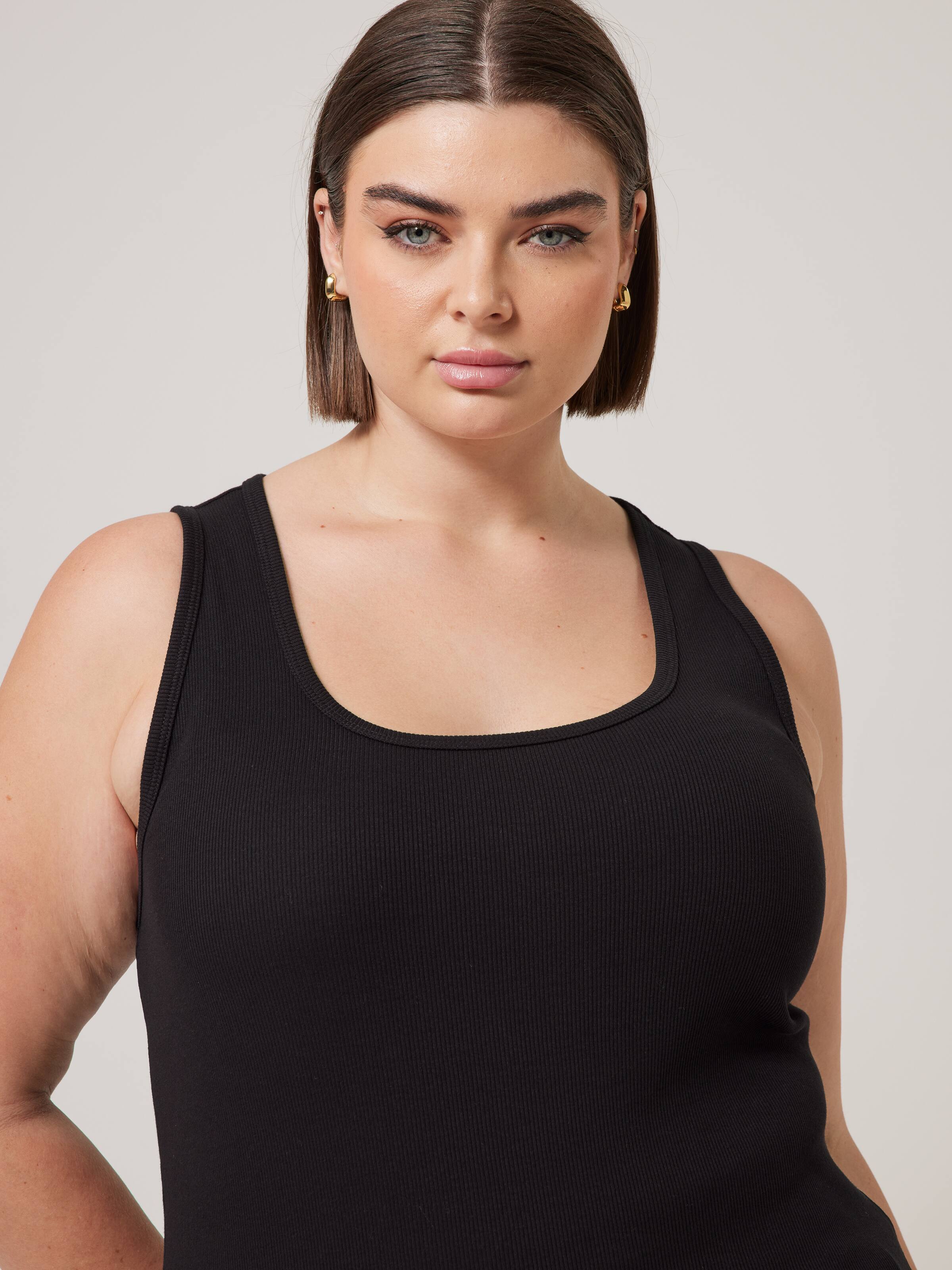 Curve Kate Scoop Neck Rib Tank