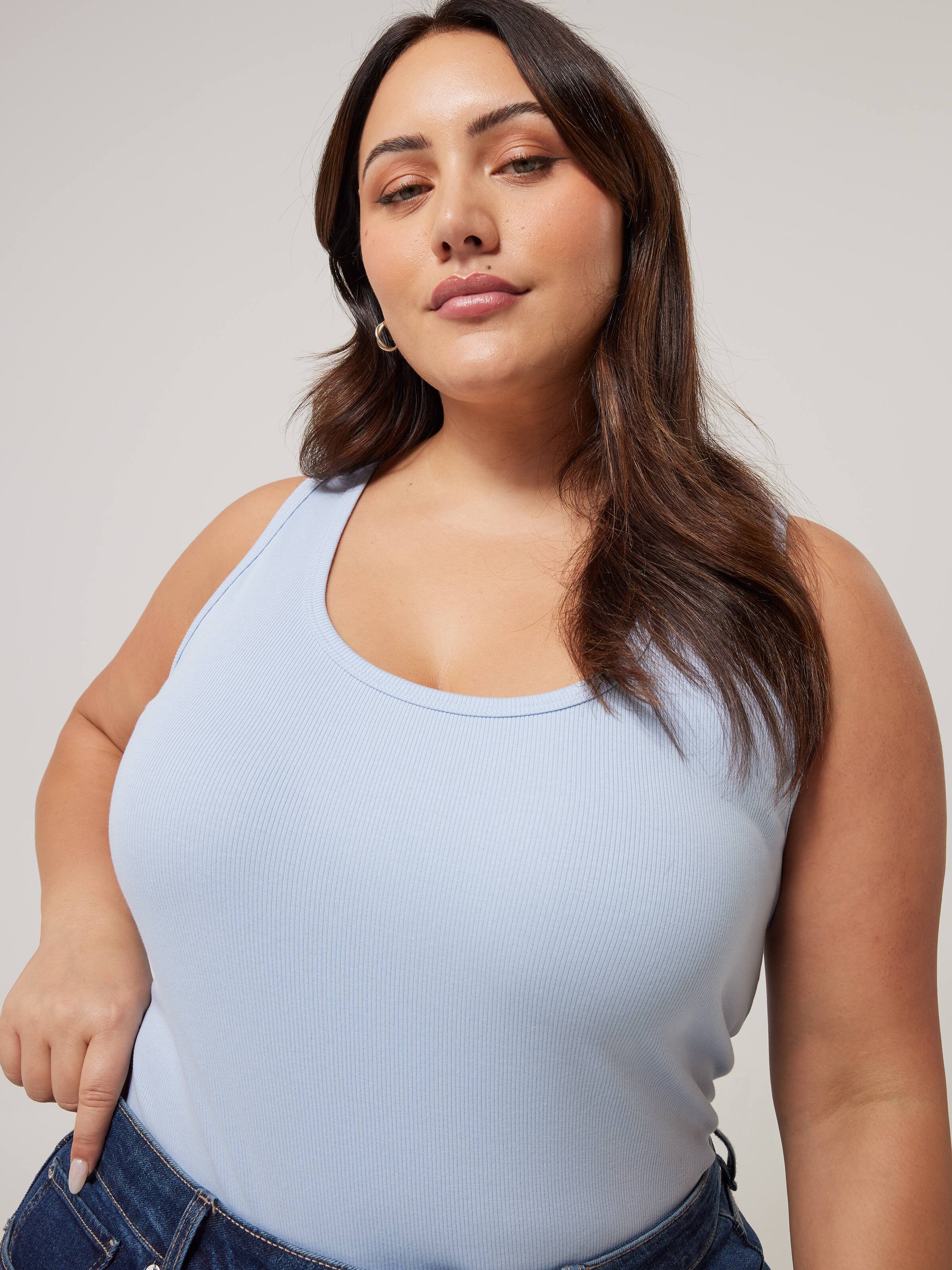 Curve Kate Scoop Neck Rib Tank