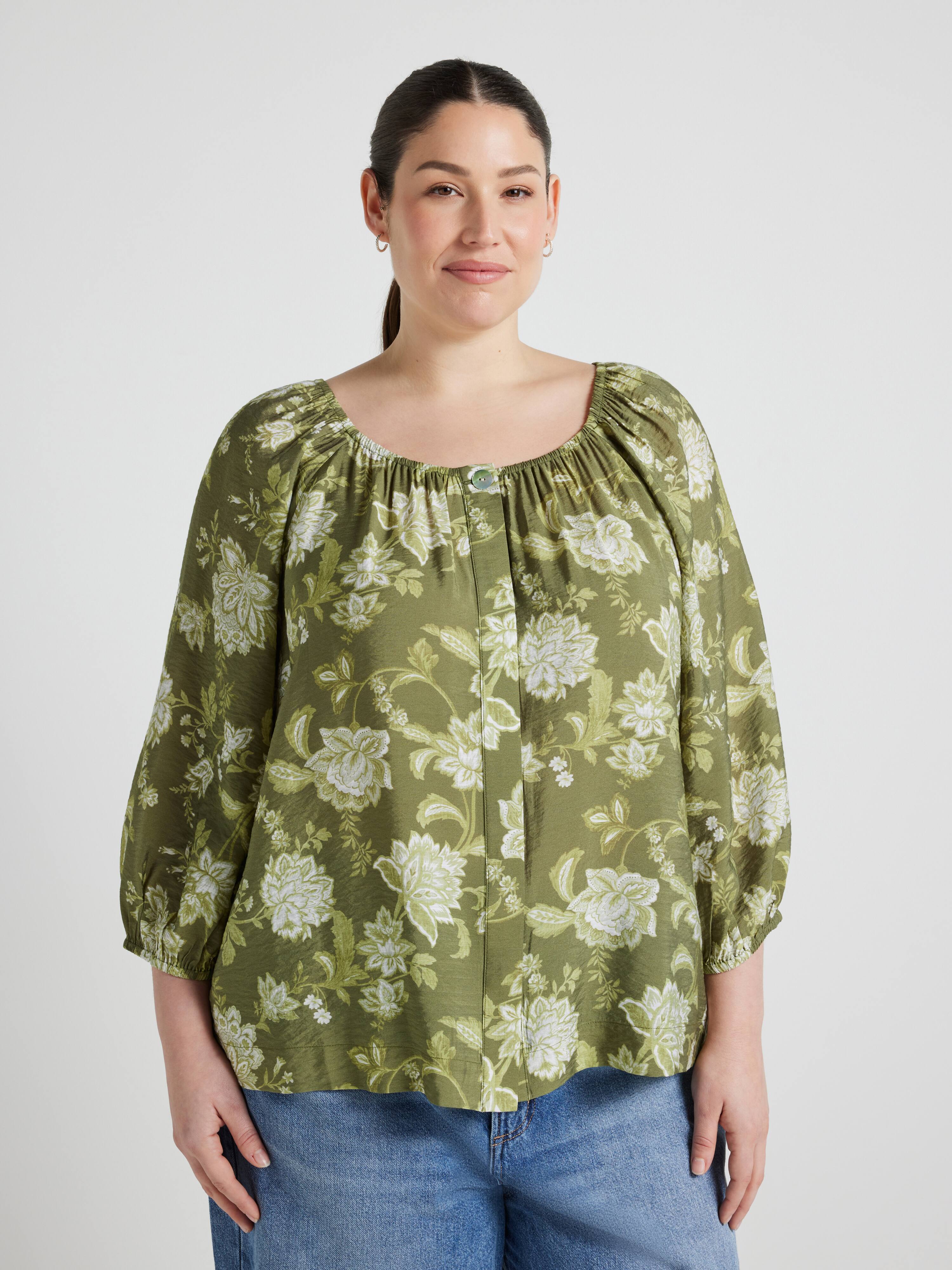 Curve Quincy 3/4 Sleeve Blouse