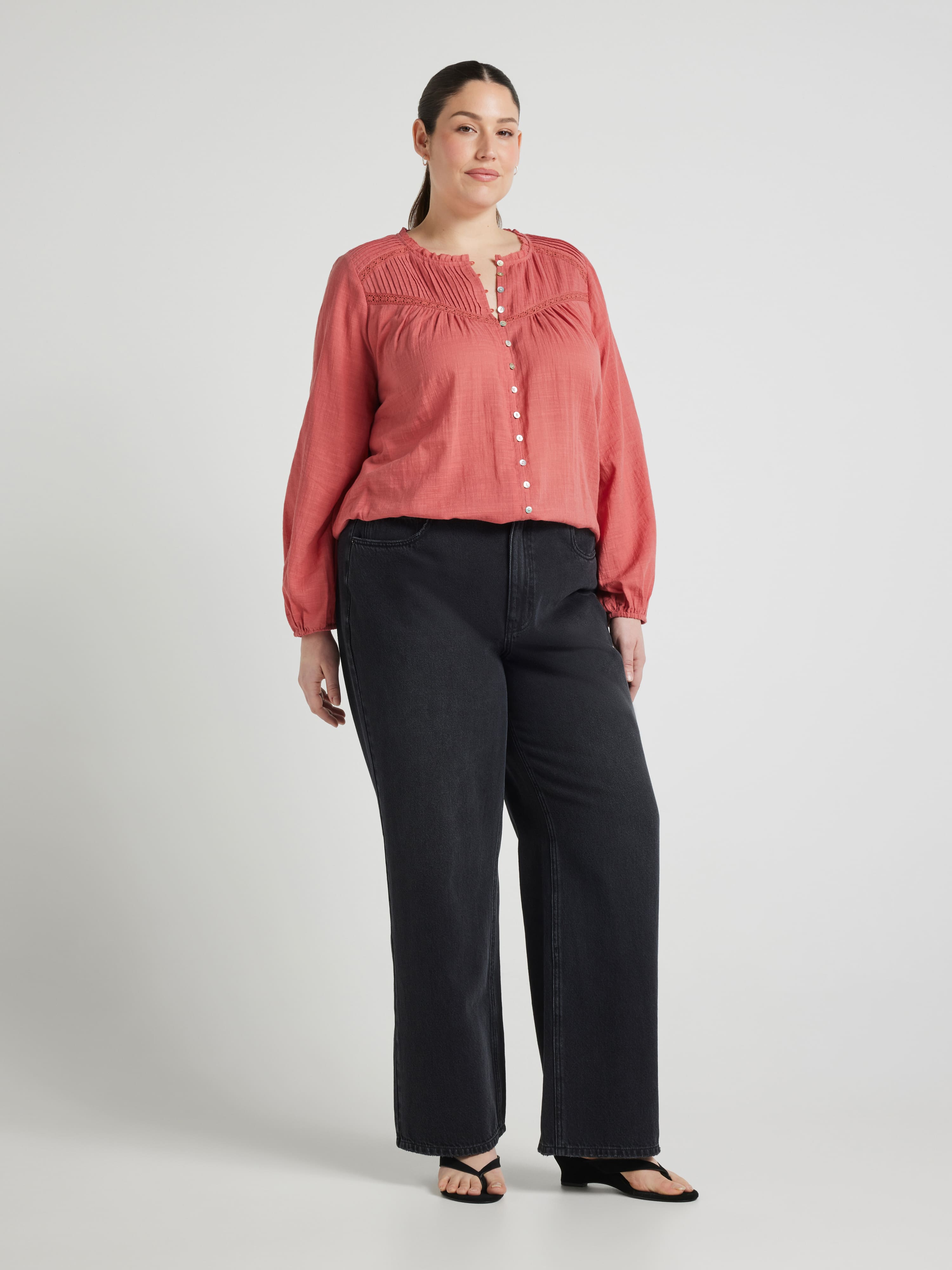 Curve Olivia Pintuck Blouse