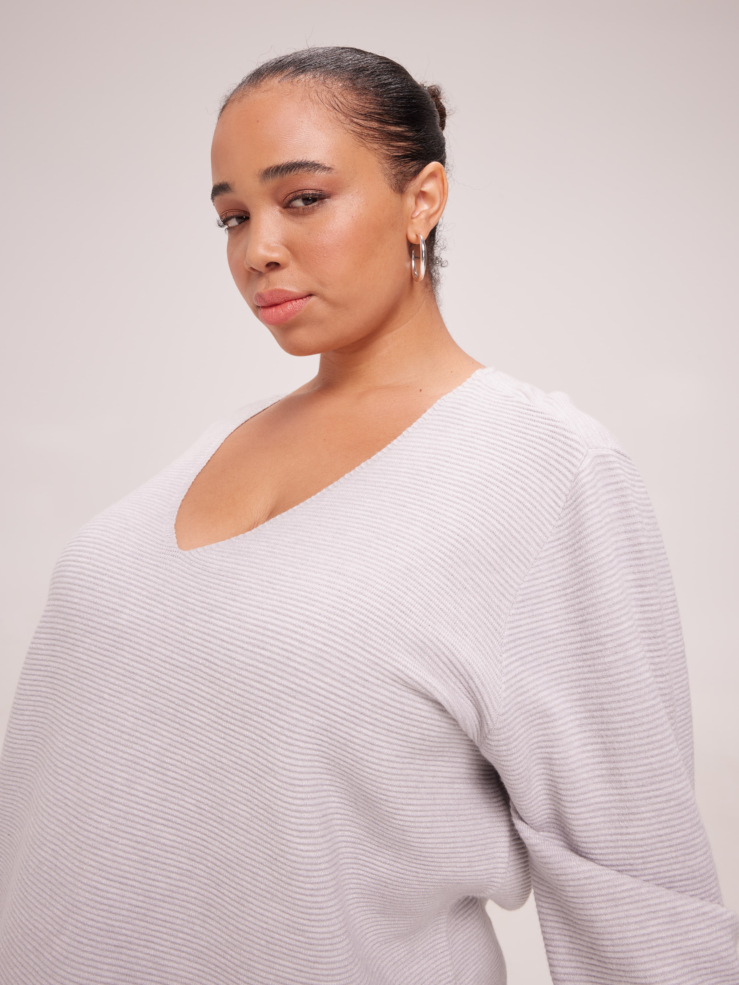 Image for Curve Paige V Neck Ottoman Pullover from JustGroupNZ